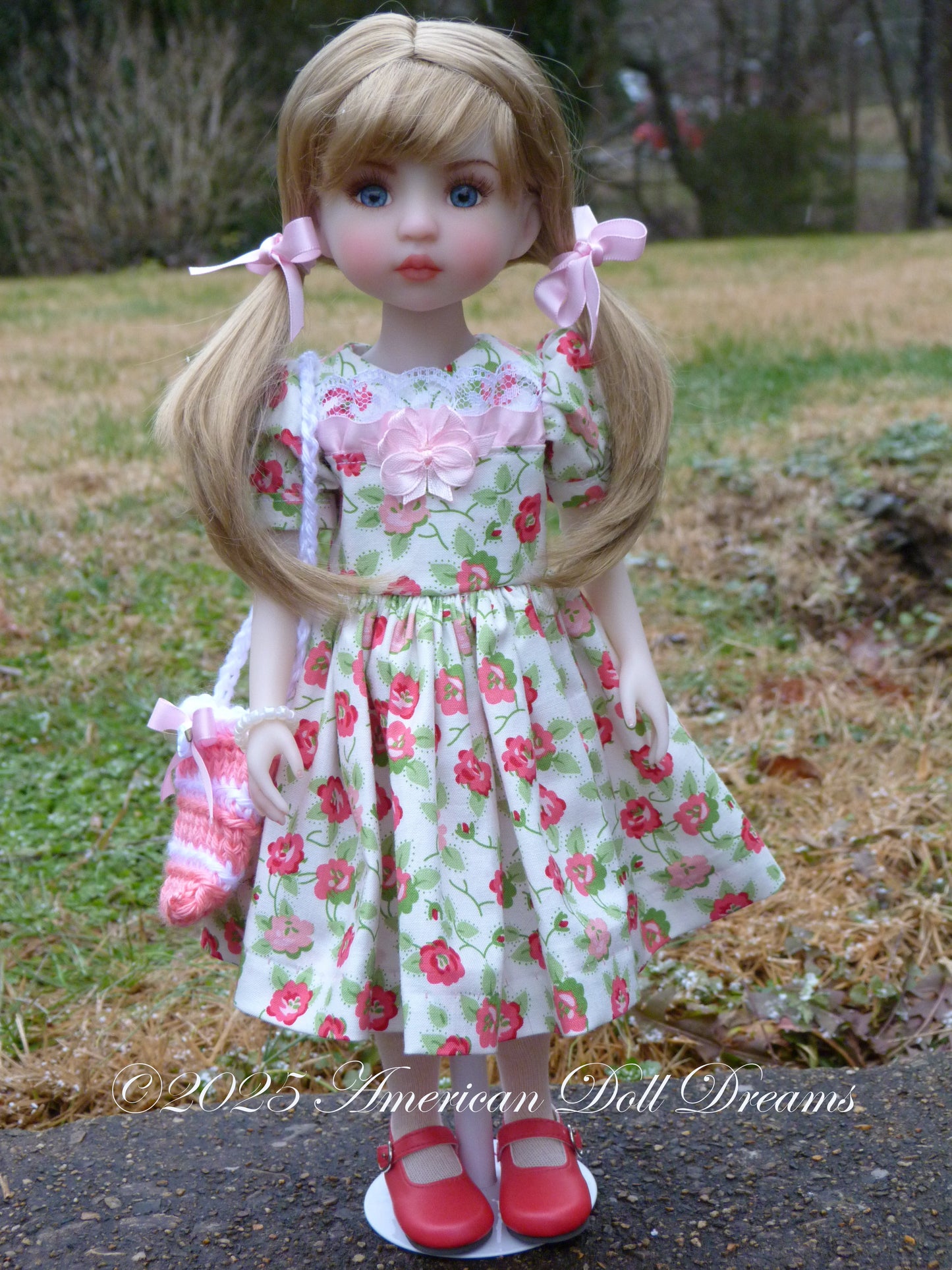 OOAK Ruby Red Fashion Friends 14.5 Inch Doll Snow Repaint - Gemma