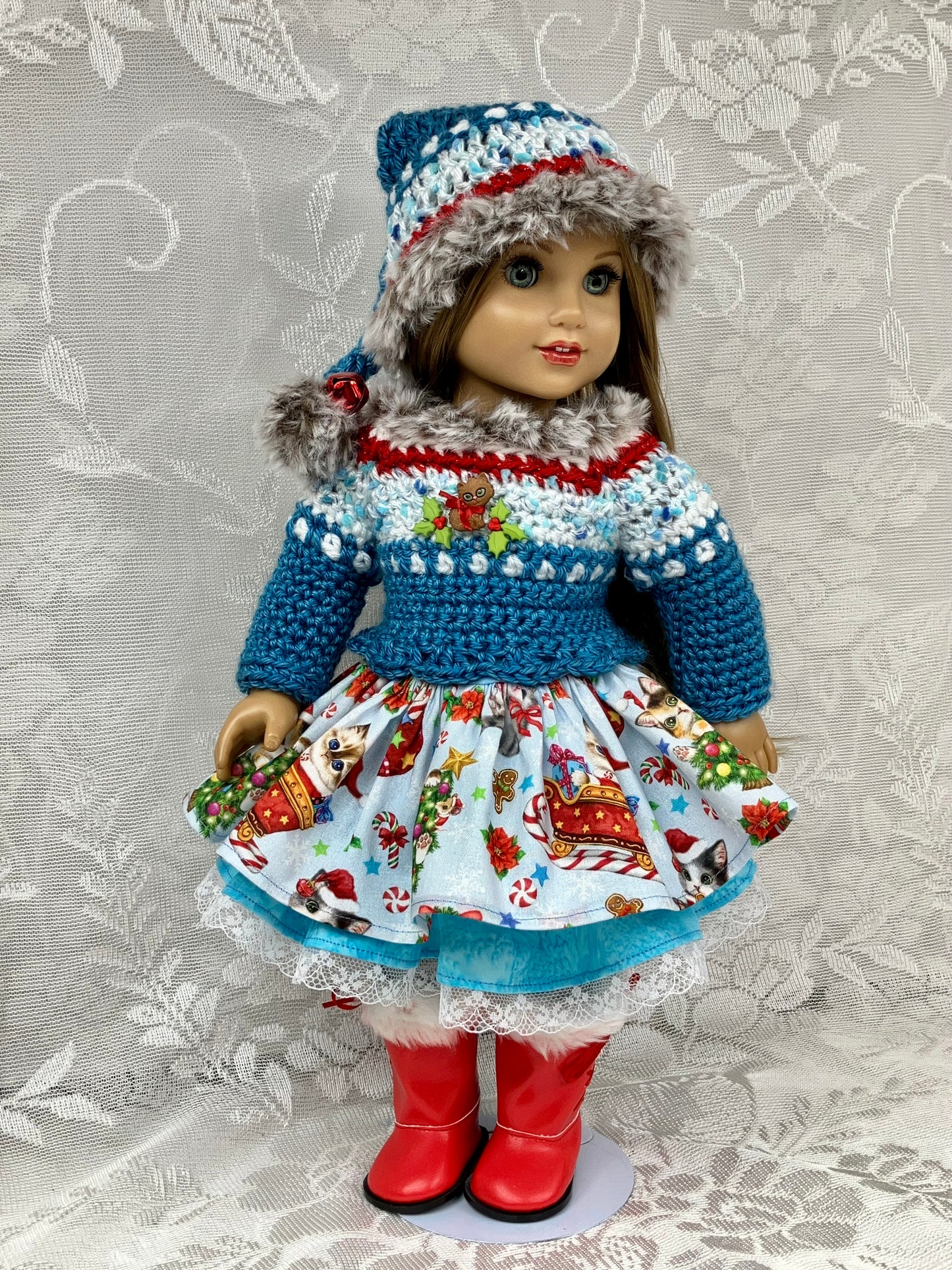 "Kittens for Christmas" Doll Outfit