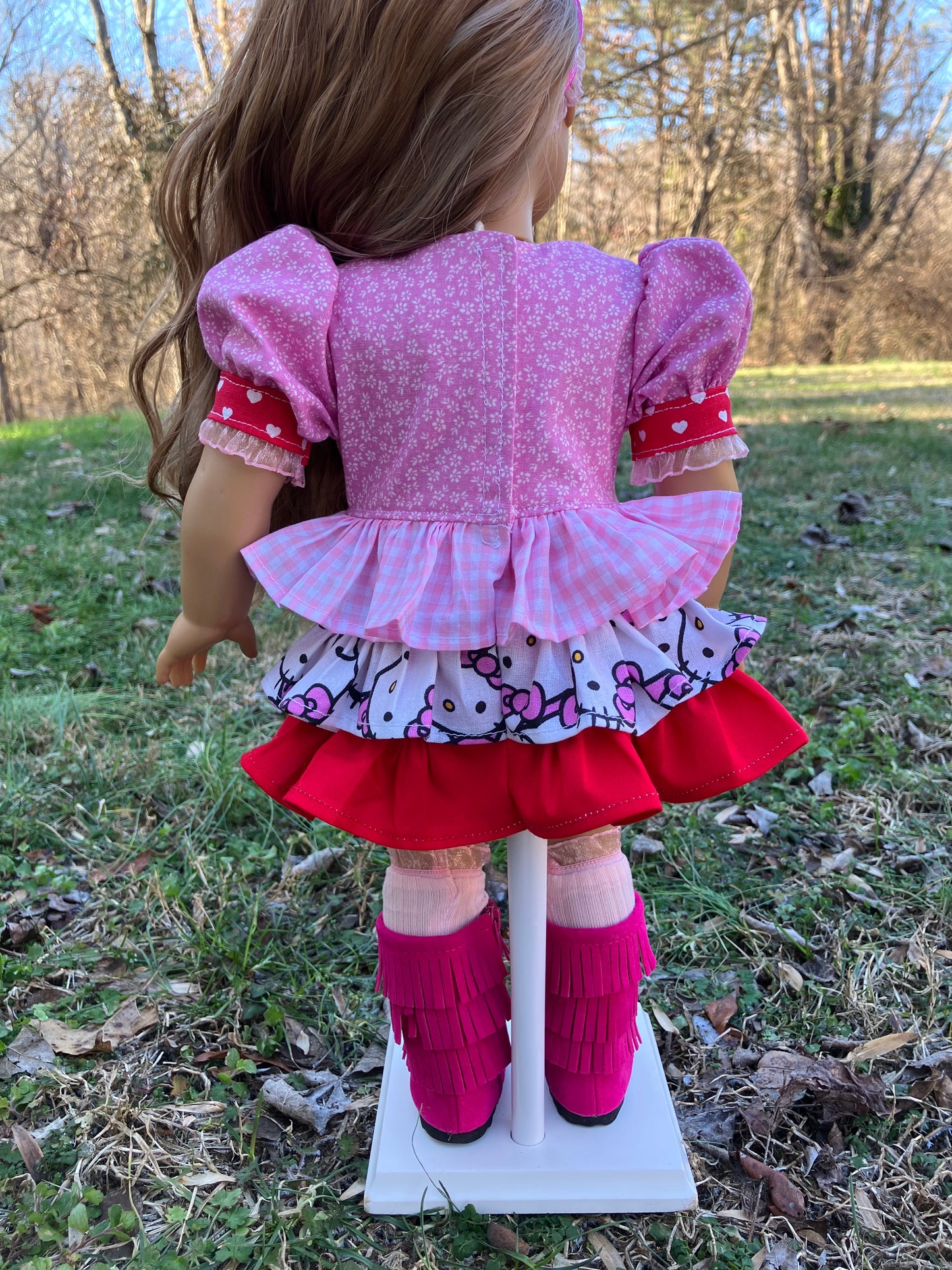 Puppy Love Valentine Outfit for 18 Inch American Girl Doll