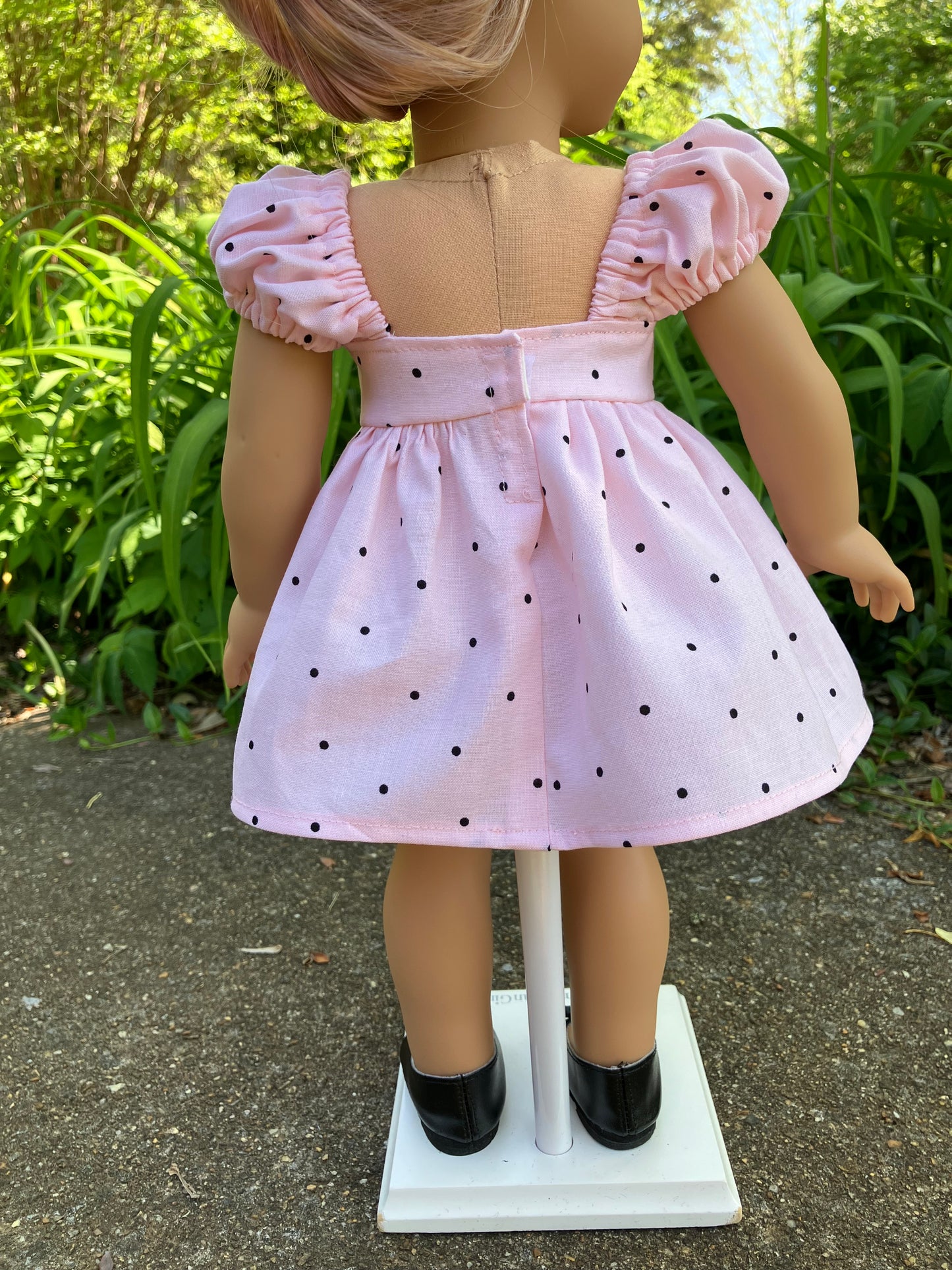 Pink Polka Dot Summer Dress for 18 Inch American Girl Doll