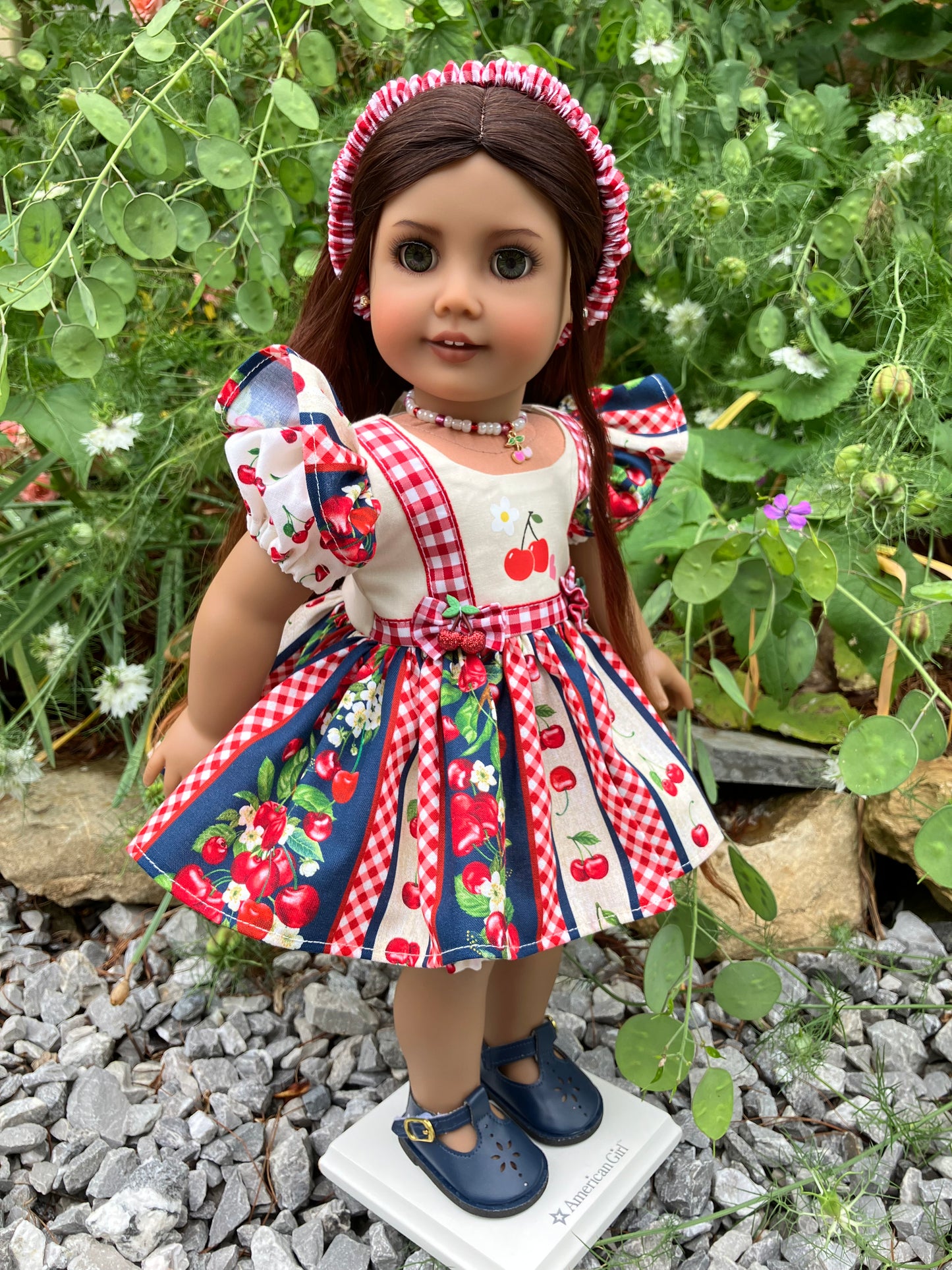 Cherry Cuddler Outfit for 18 Inch American Girl Doll