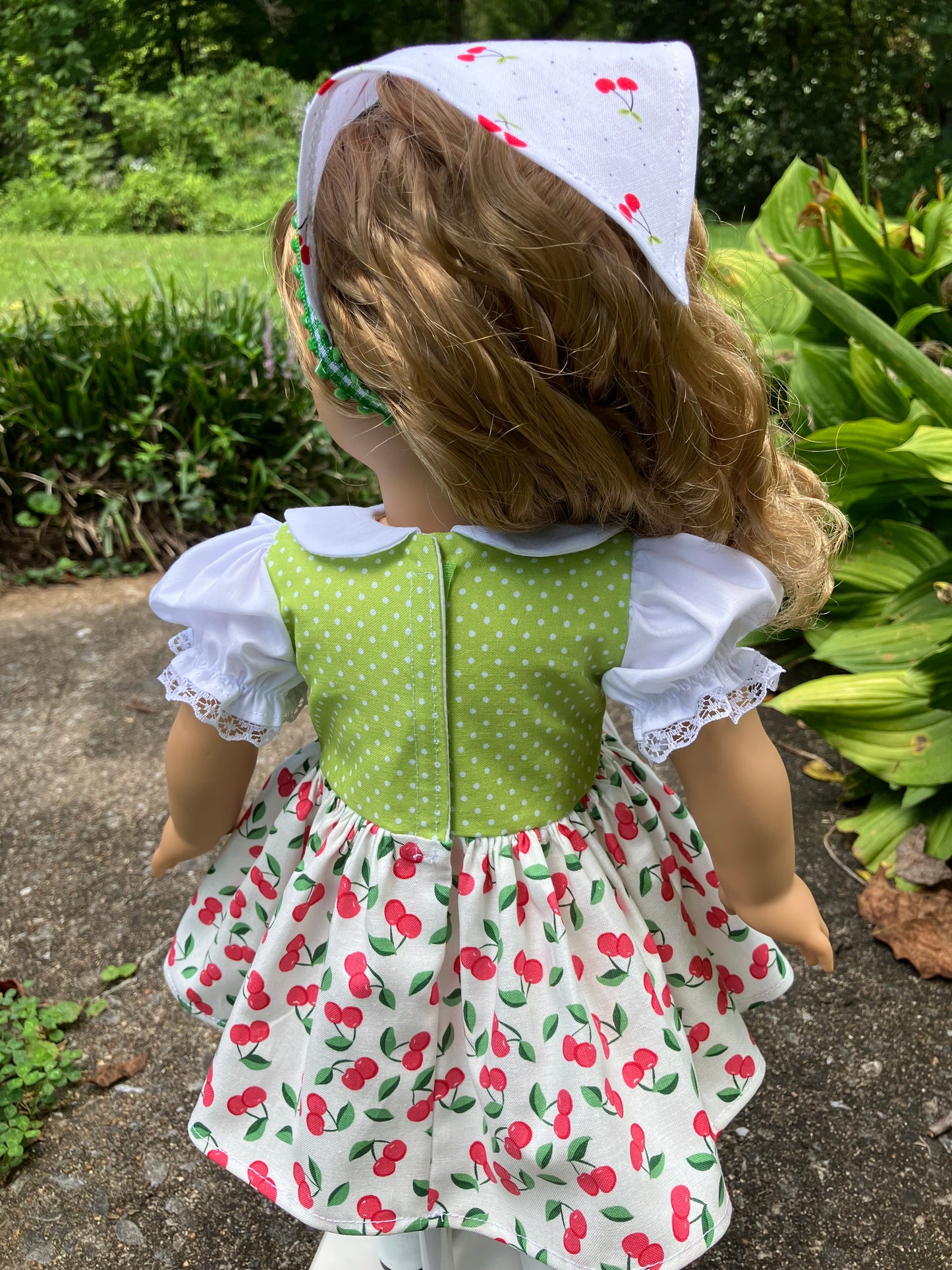 Cherries Jubilee Outfit for 18 Inch American Girl Doll