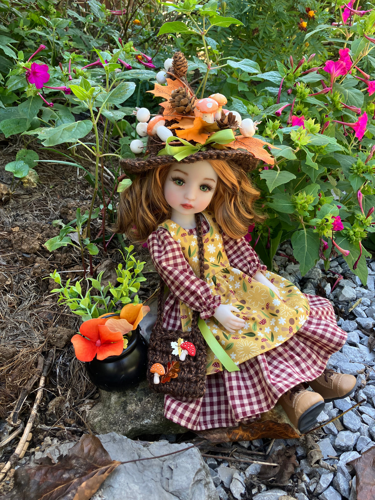 Woodland Witch Custom Halloween Ruby Red Fashion Friends Doll - Chrysanthemum