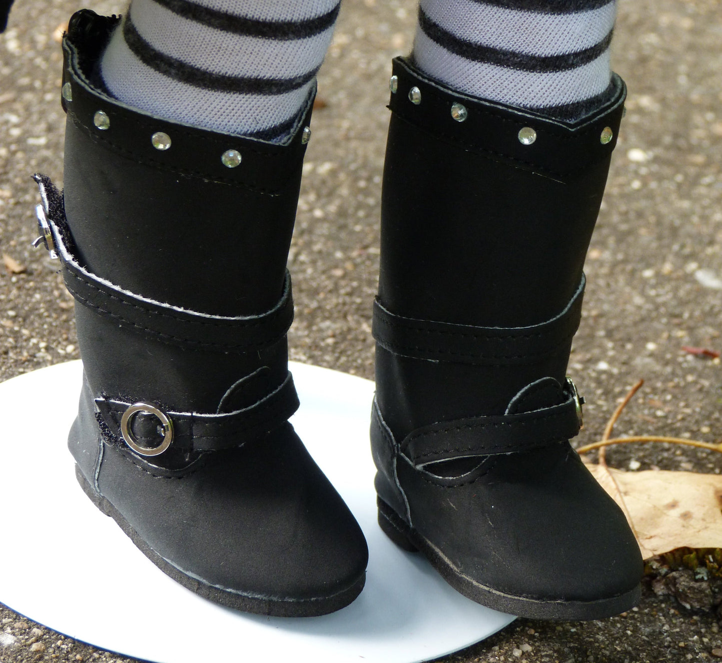 Black Boots for 18 Inch Doll Fits American Girl