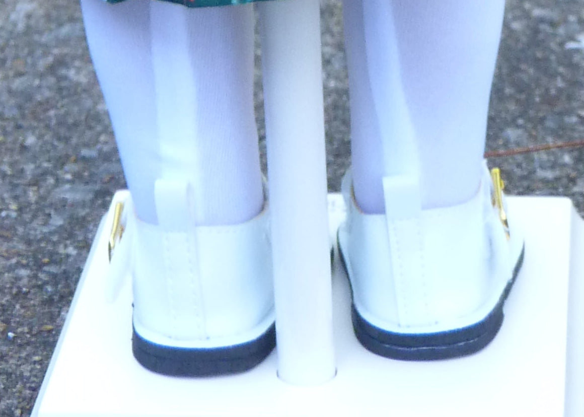 White T-Strap Shoes