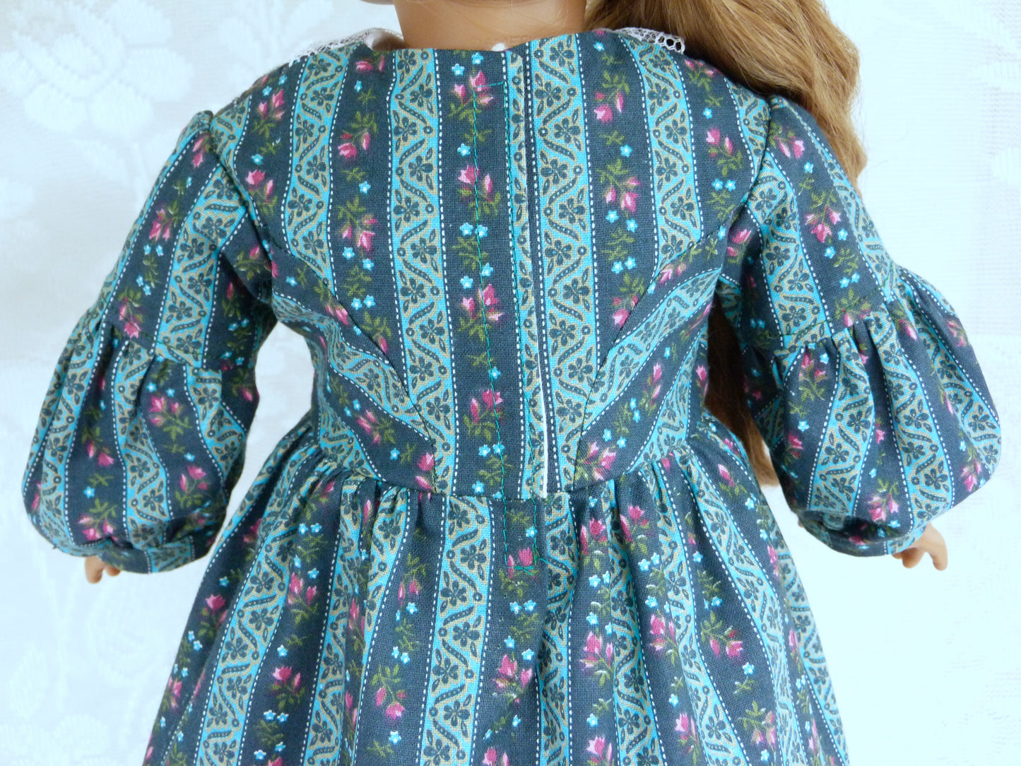 1840s Fan Front Outfit for 18 Inch Doll
