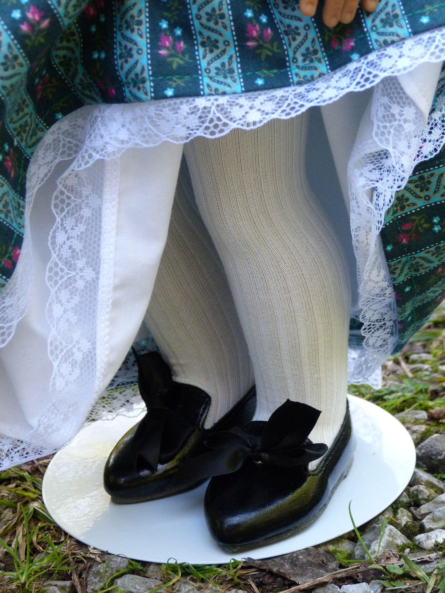 1840s Fan Front Outfit for 18 Inch Doll