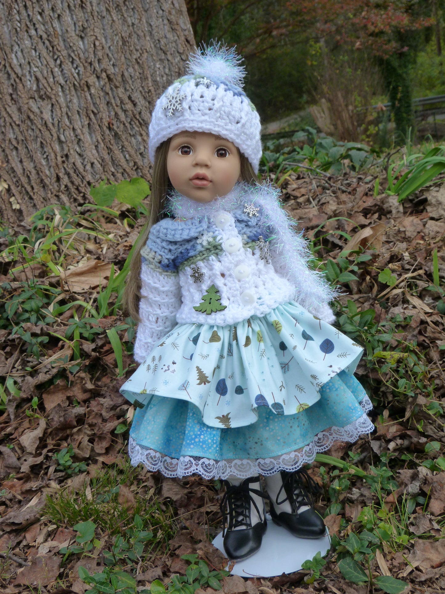 Arctic Fox Winter Outfit Handmade to fit 19.5 Inch Gotz Happy Kidz Doll