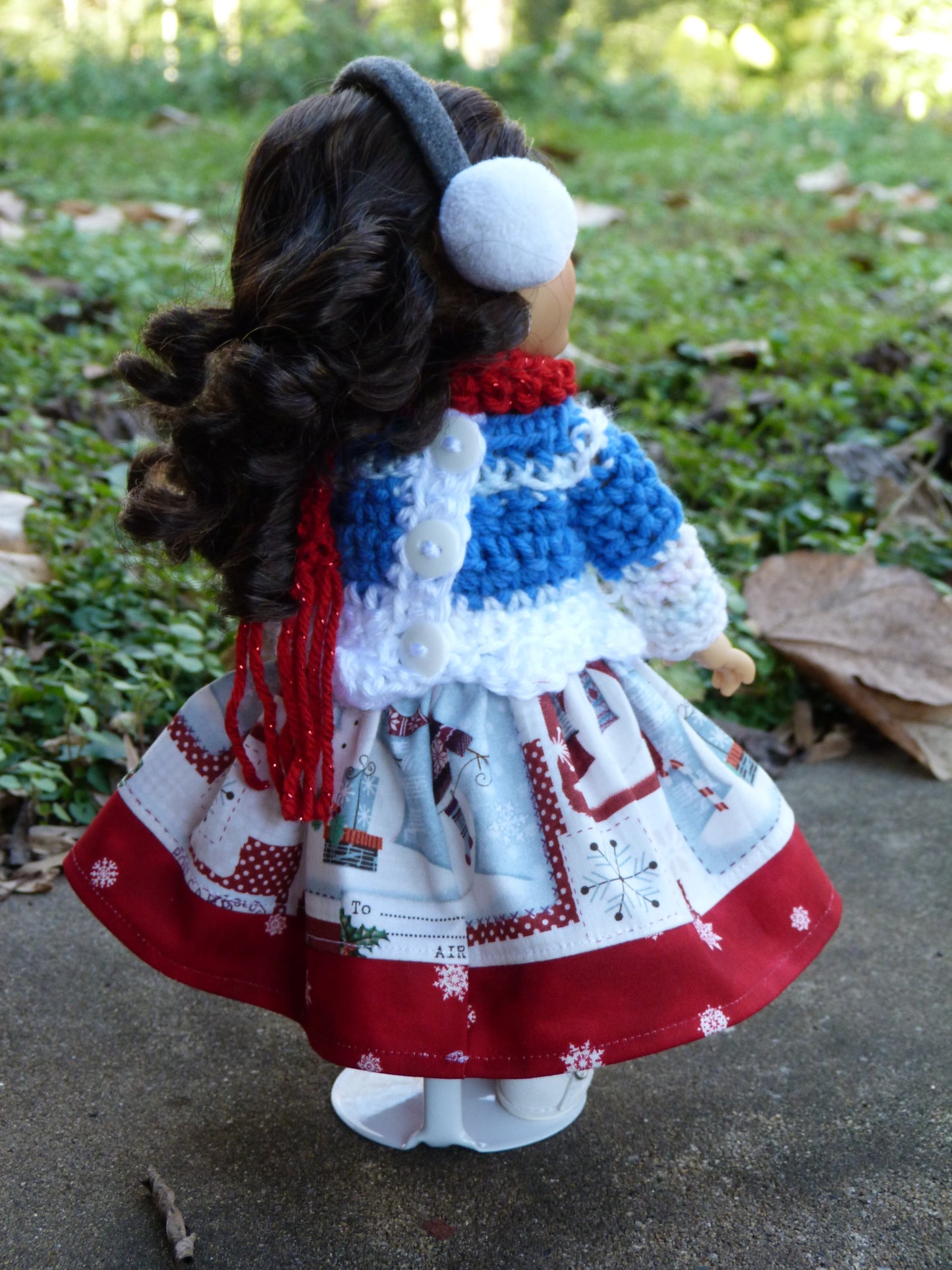 Winter Snowman Outfit Handmade to fit 11 Inch Dumpling Meadowdoll