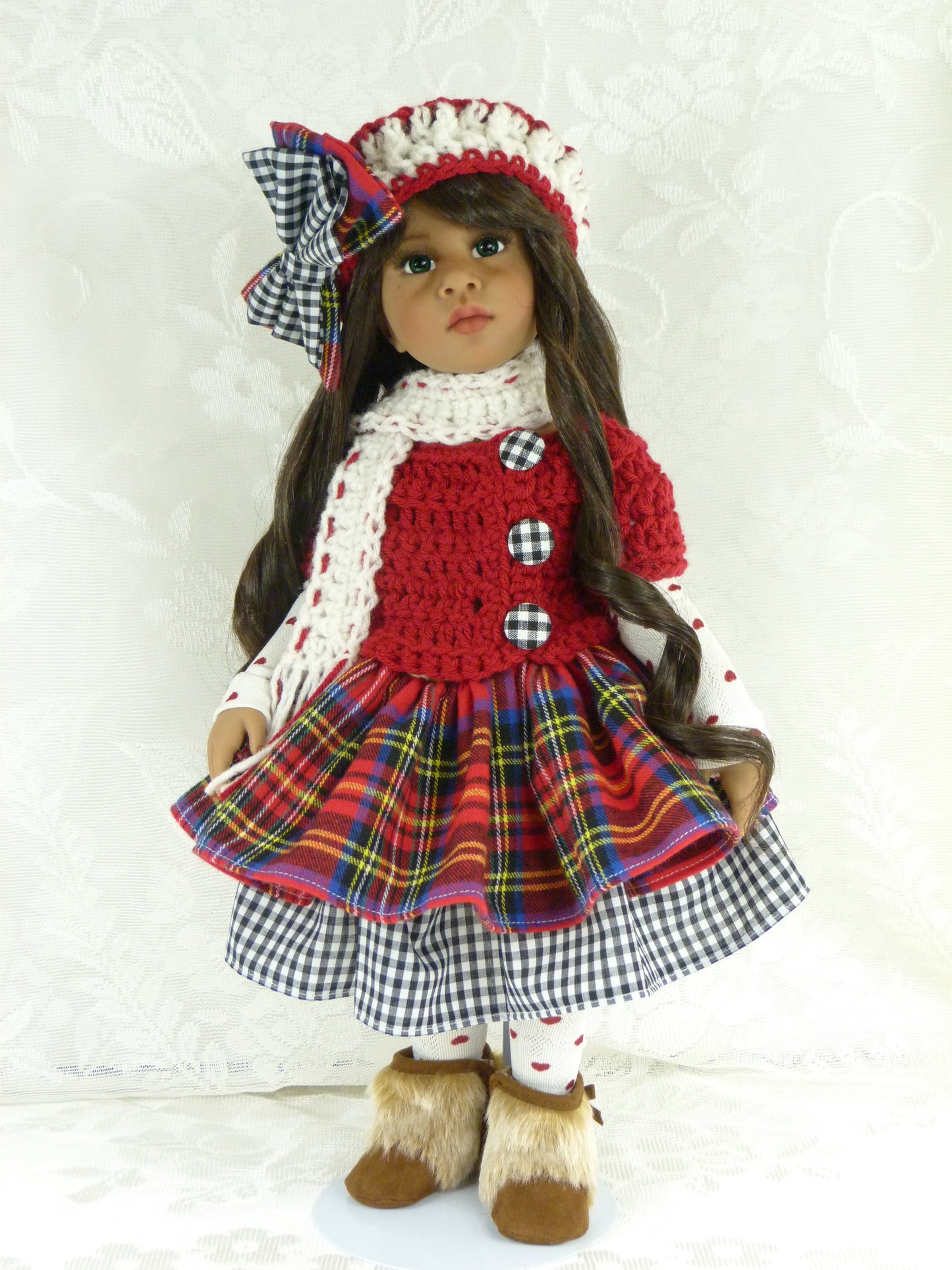 Christmas Outfit Handmade to fit 19.5 Inch Gotz Happy Kidz Doll