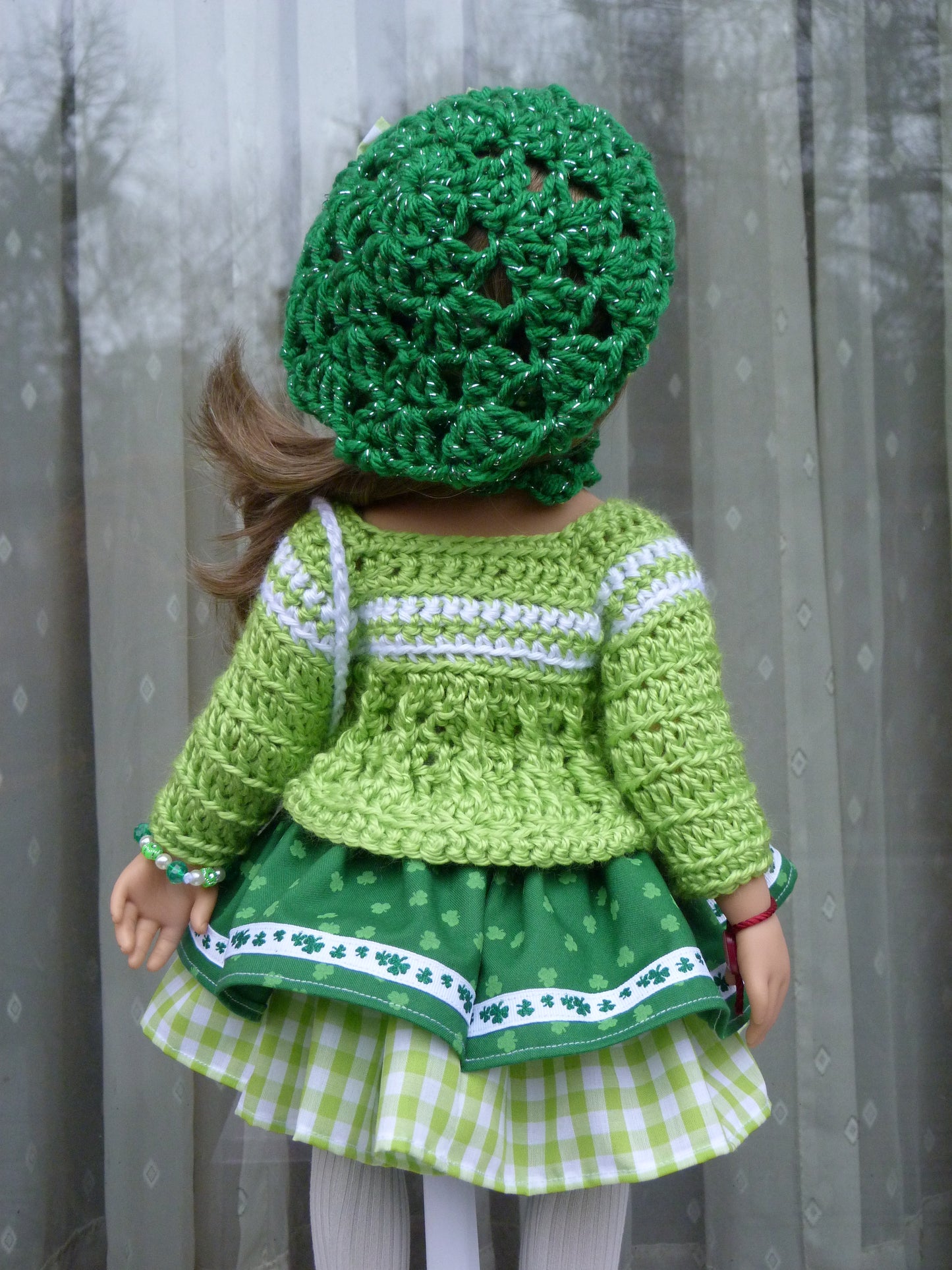 St. Patrick's Day Outfit Handmade to fit 18 Inch BB Meadowdoll