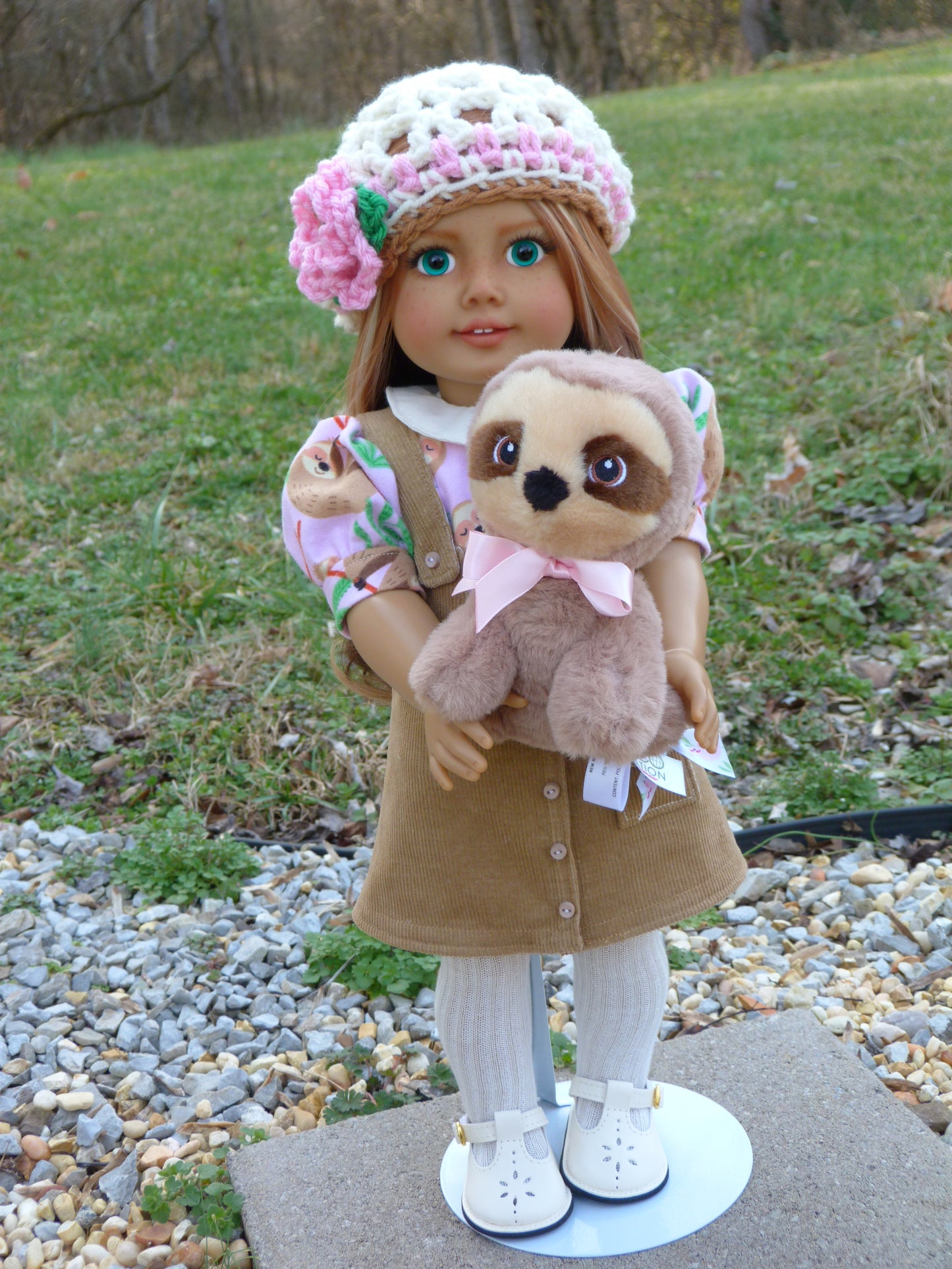 Soft Sloth Handmade Ensemble for 18 Inch American Doll