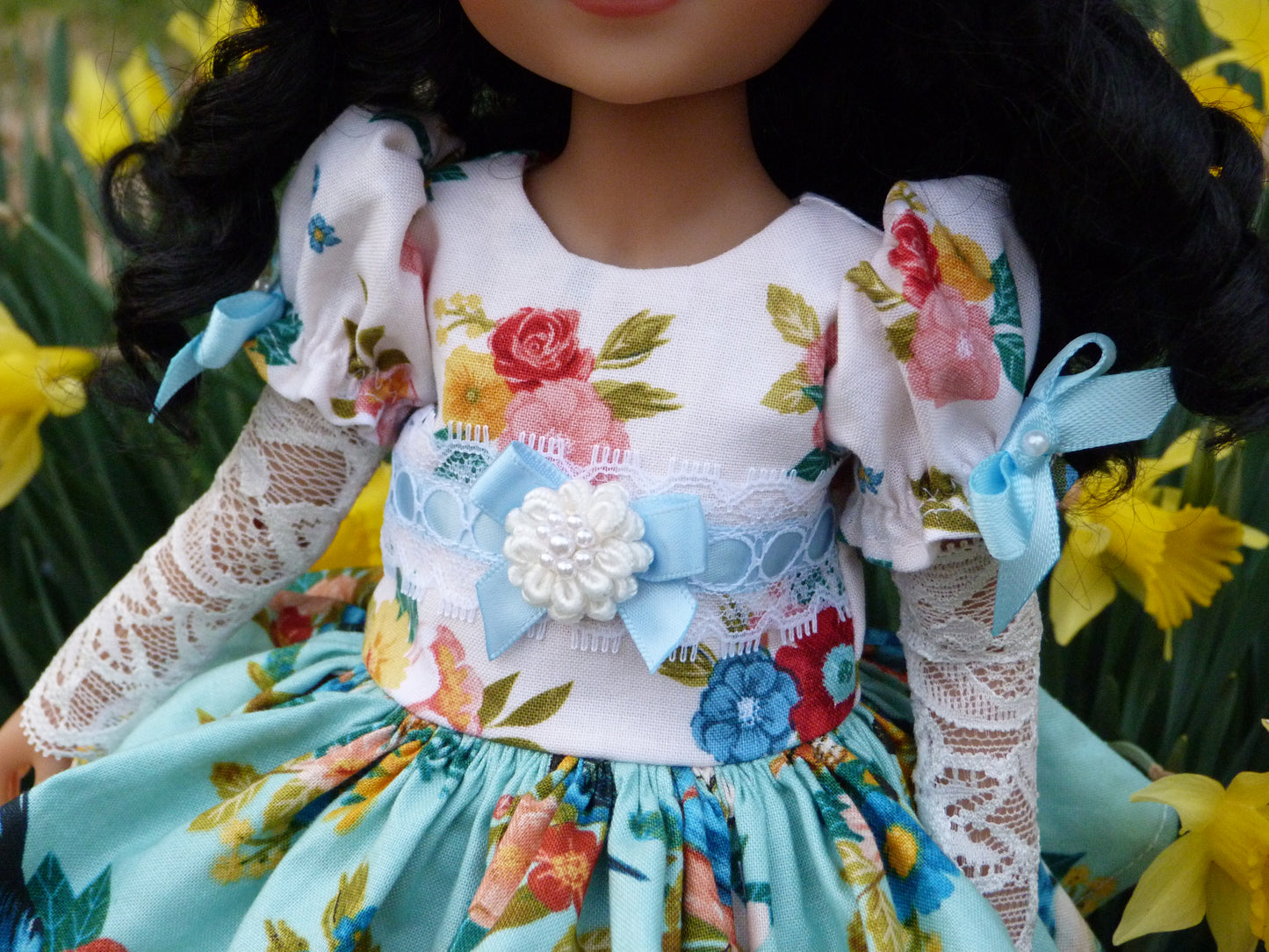 Birds & Blooms Spring Outfit Handmade to fit 14.5 Inch Ruby Red Fashion Friends Doll