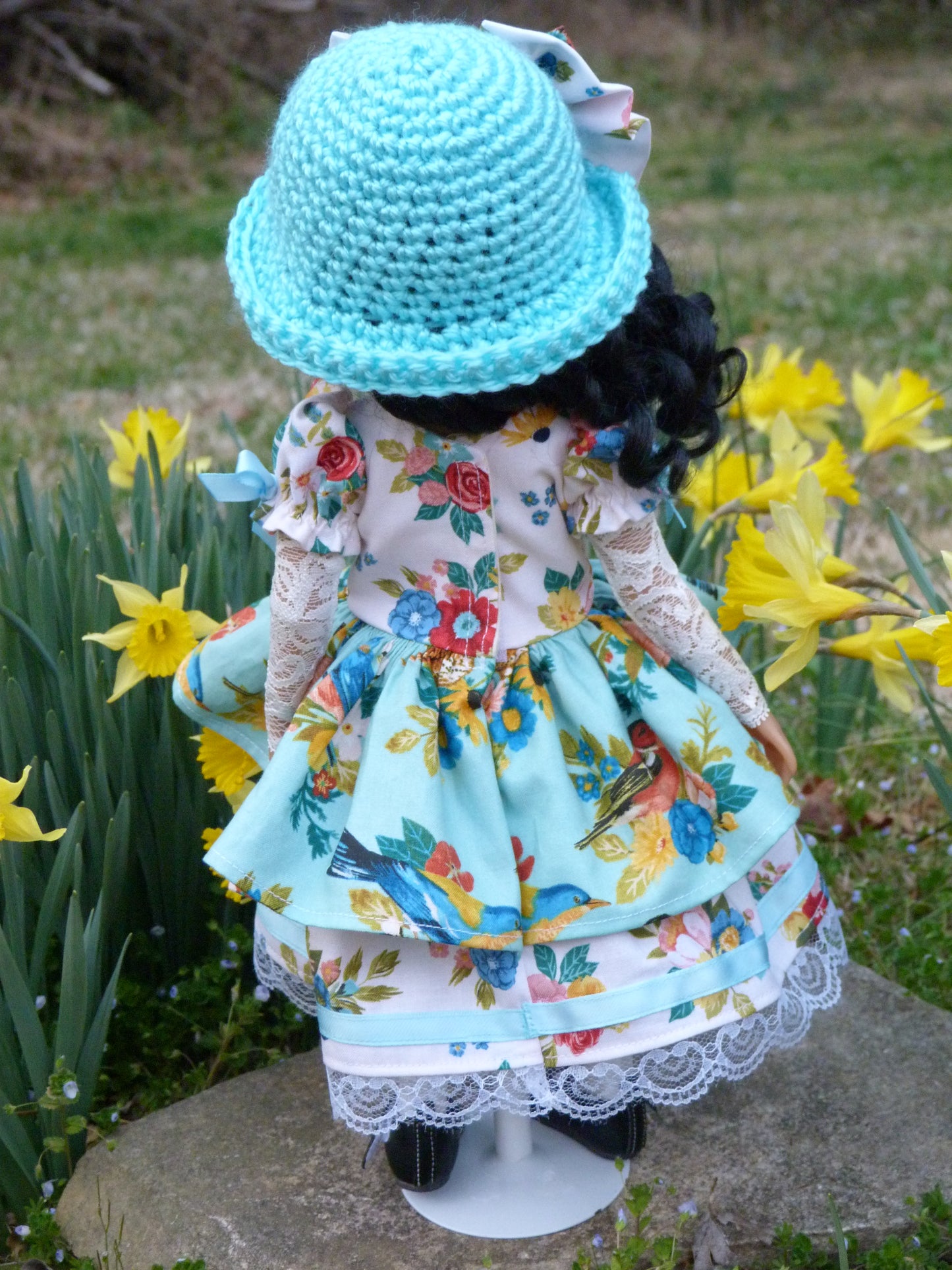 Birds & Blooms Spring Outfit Handmade to fit 14.5 Inch Ruby Red Fashion Friends Doll