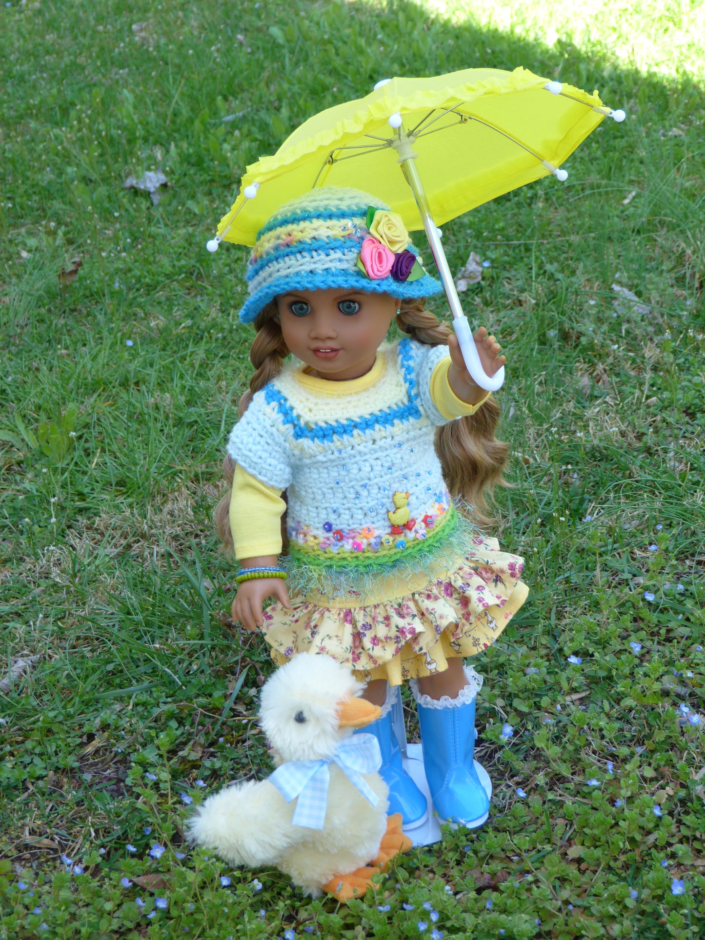 April Showers Ensemble for 18 Inch American Doll