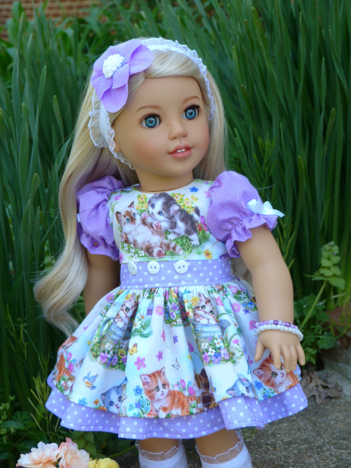 Spring Kitten Ensemble for 18 Inch American Doll