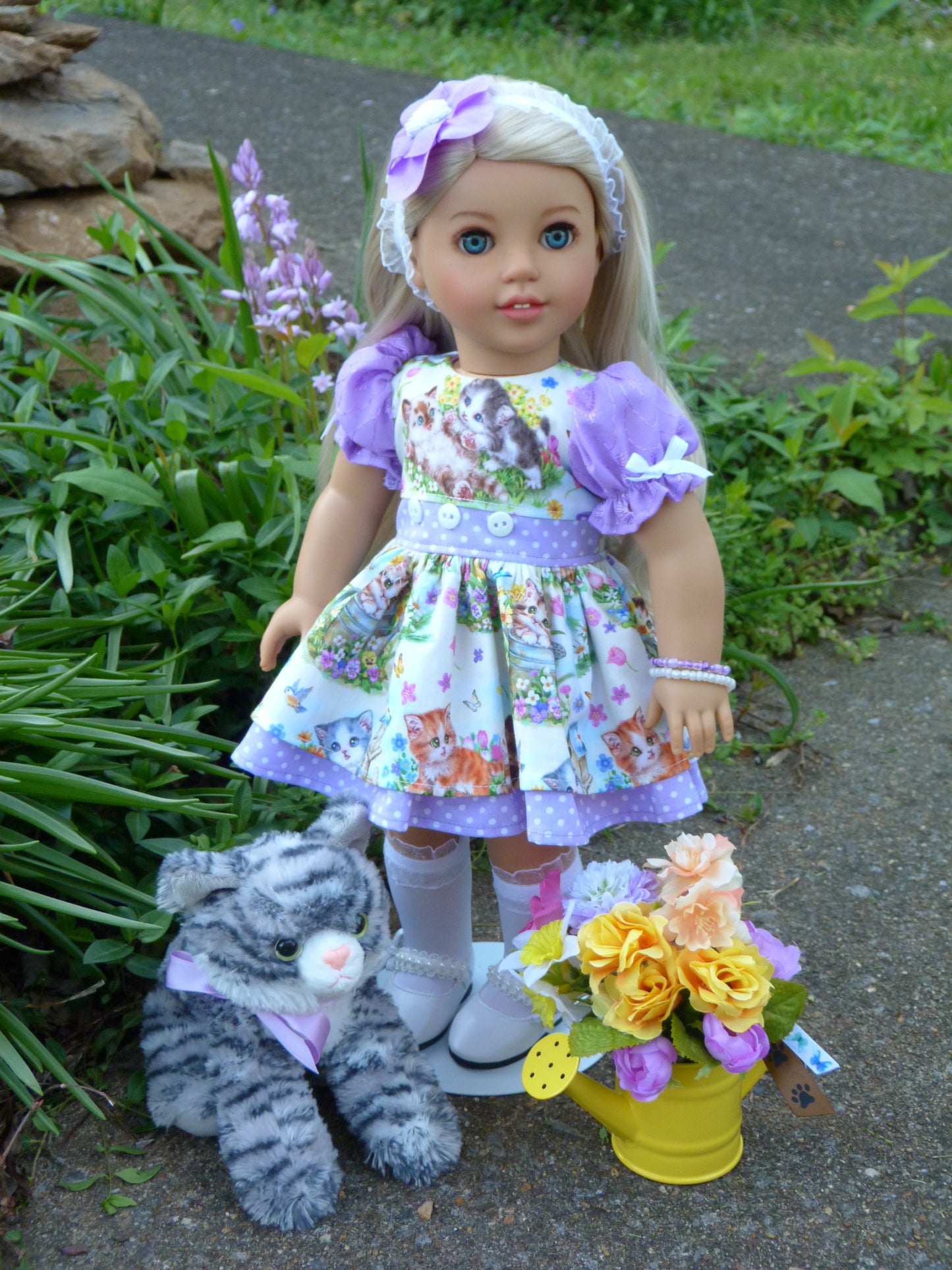 Spring Kitten Ensemble for 18 Inch American Doll