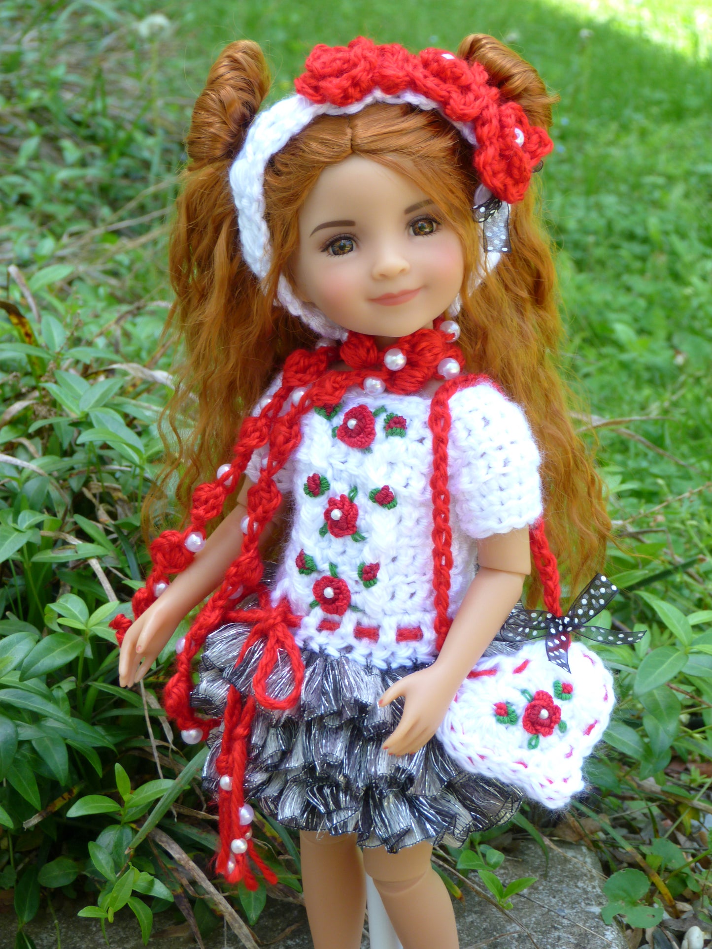 Rambling Rose Outfit Handmade to fit 14.5 Inch Ruby Red Fashion Friends Doll