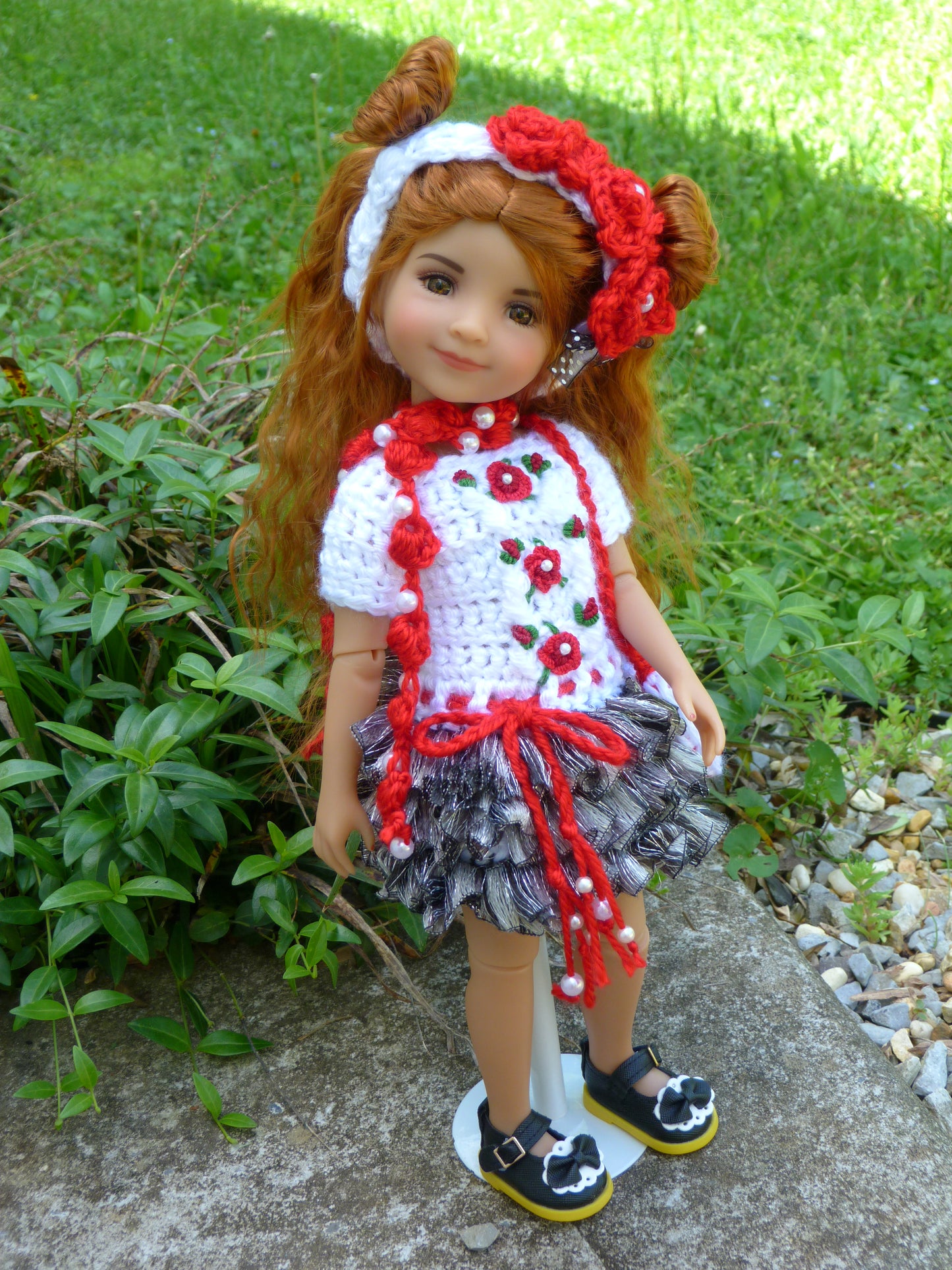 Rambling Rose Outfit Handmade to fit 14.5 Inch Ruby Red Fashion Friends Doll