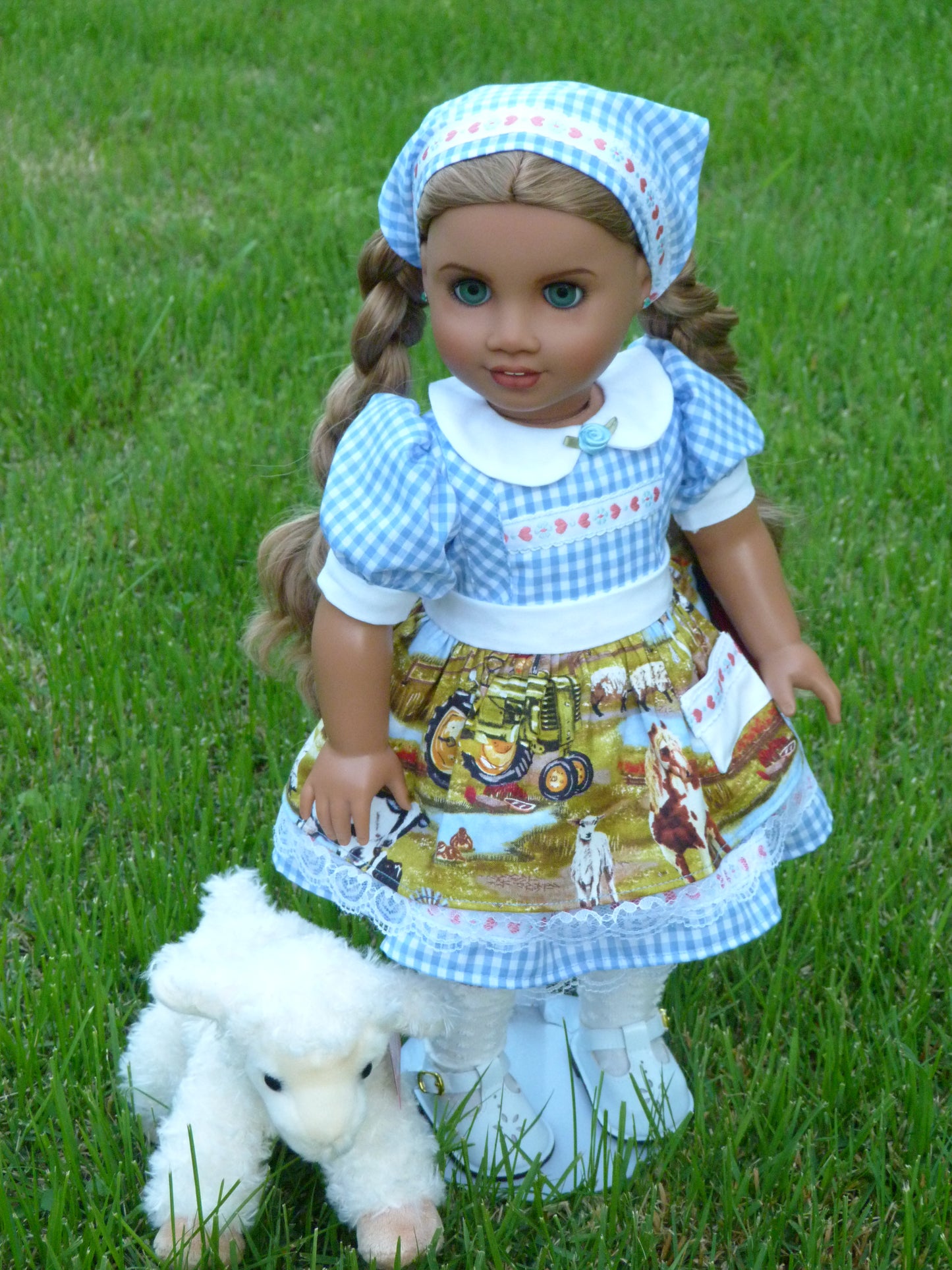 Springtime on the Farm Ensemble for 18 Inch American Doll