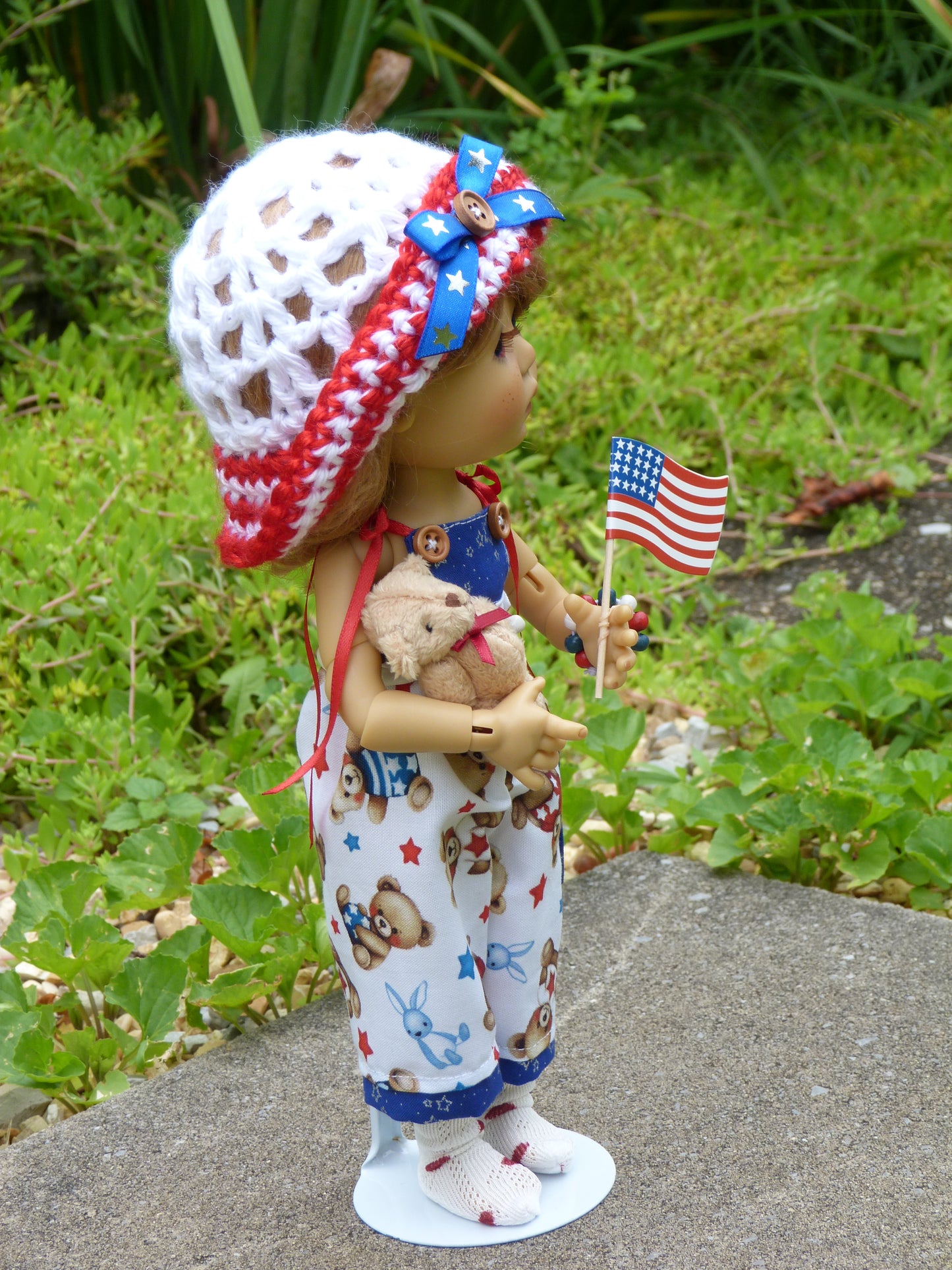 Patriotic Outfit Handmade to fit 11 Inch Dumpling Meadowdoll