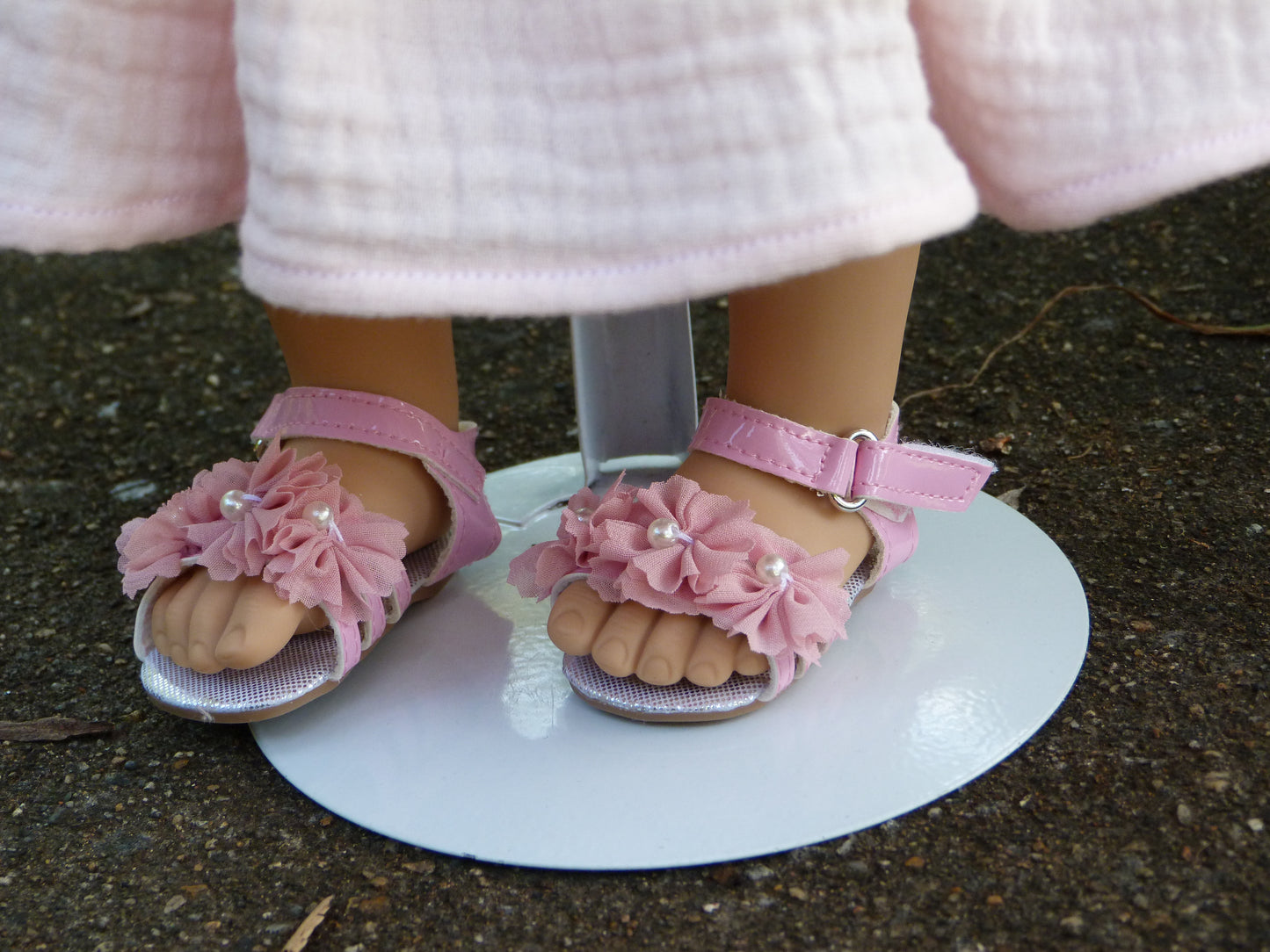 Rosy Pink Gauze Outfit Handmade to fit OOAK Gotz 19.5 Inch Happy Kidz or Hannah Doll