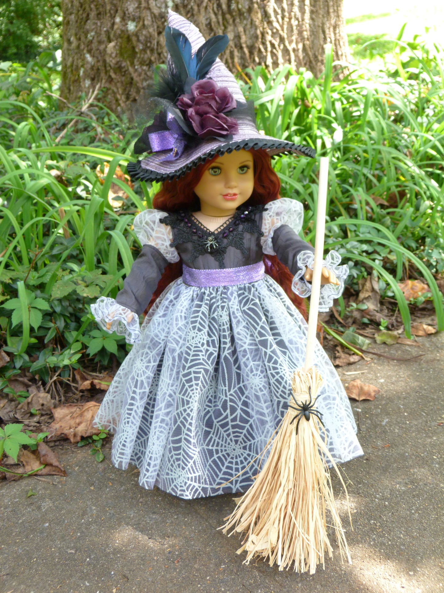 Glow-in-the-Dark Halloween Witch Outfit for 18 Inch Doll