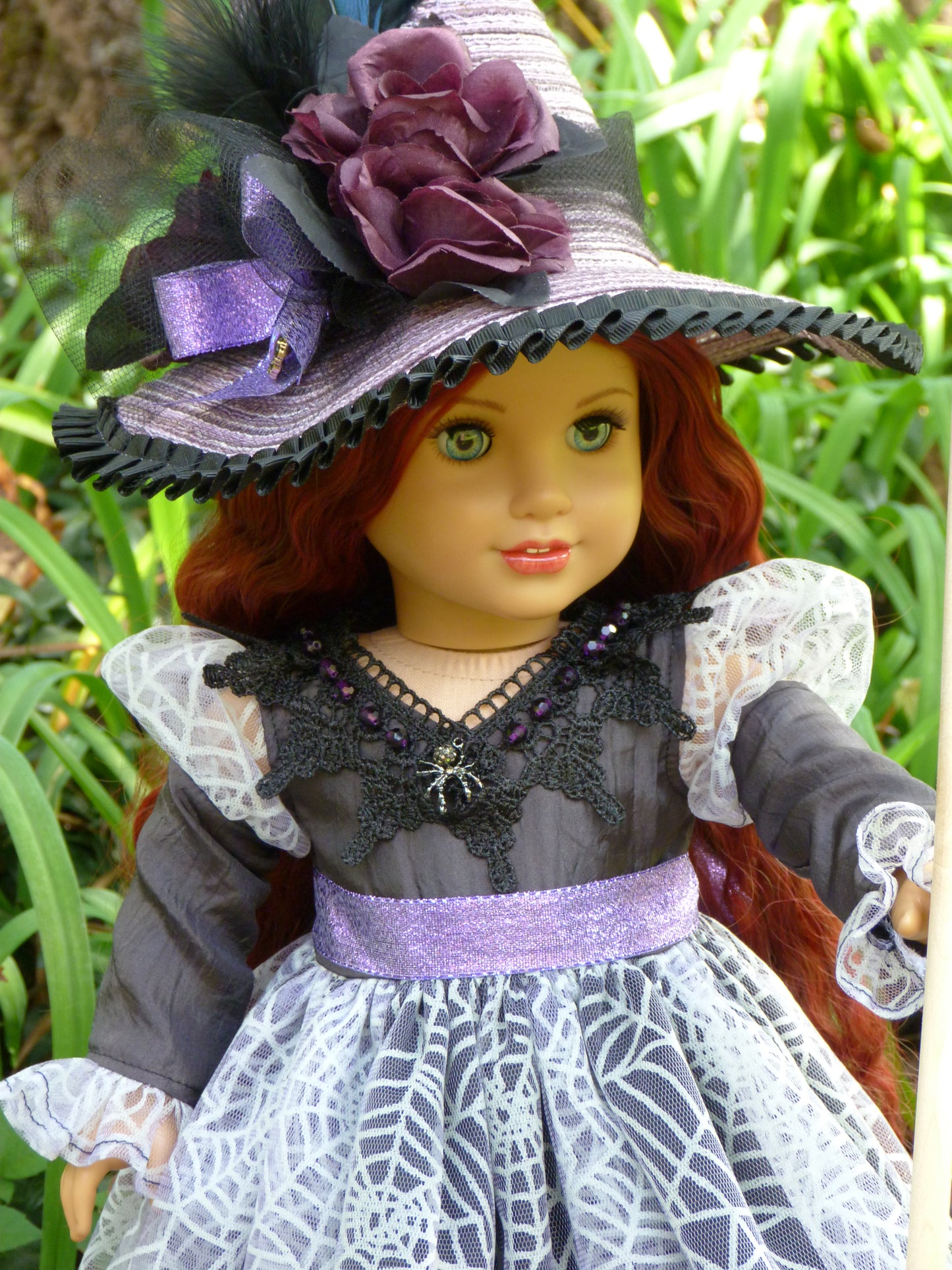 Glow-in-the-Dark Halloween Witch Outfit for 18 Inch Doll