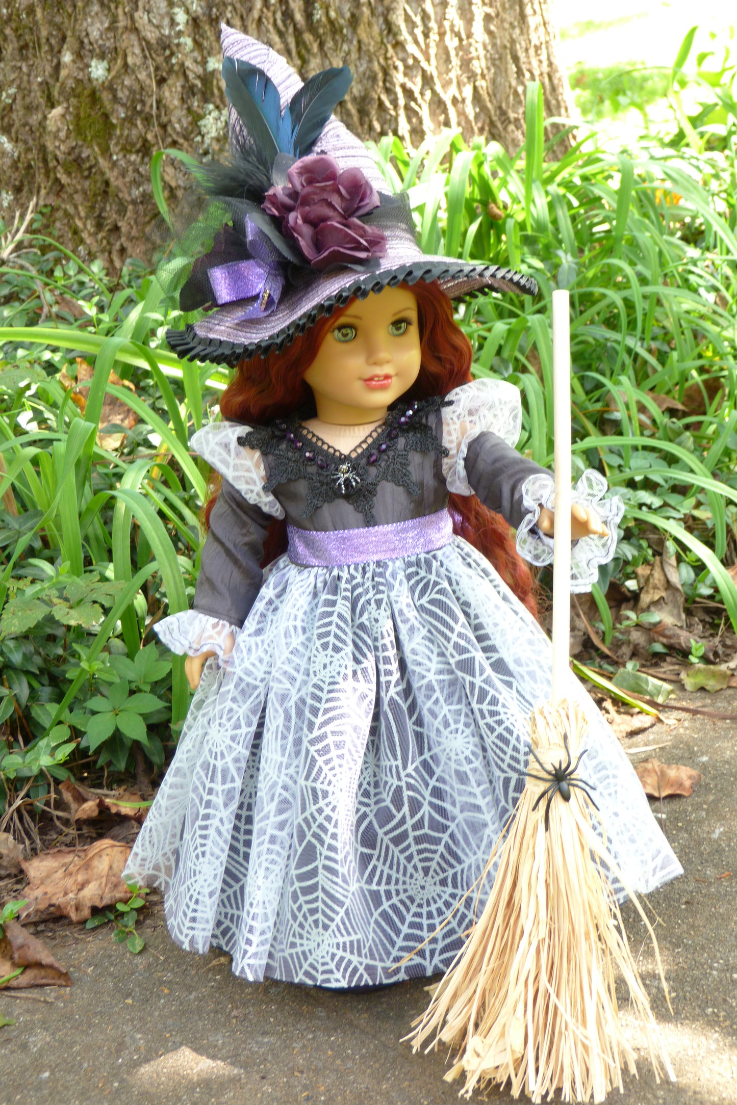 Glow-in-the-Dark Halloween Witch Outfit for 18 Inch Doll