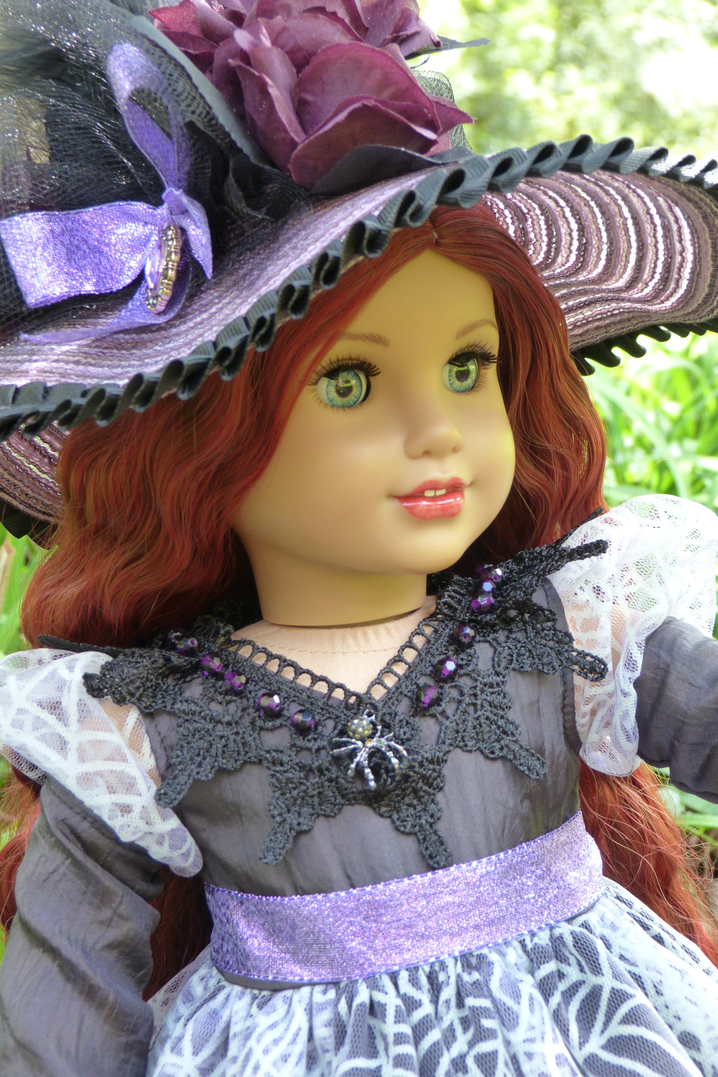 Glow-in-the-Dark Halloween Witch Outfit for 18 Inch Doll