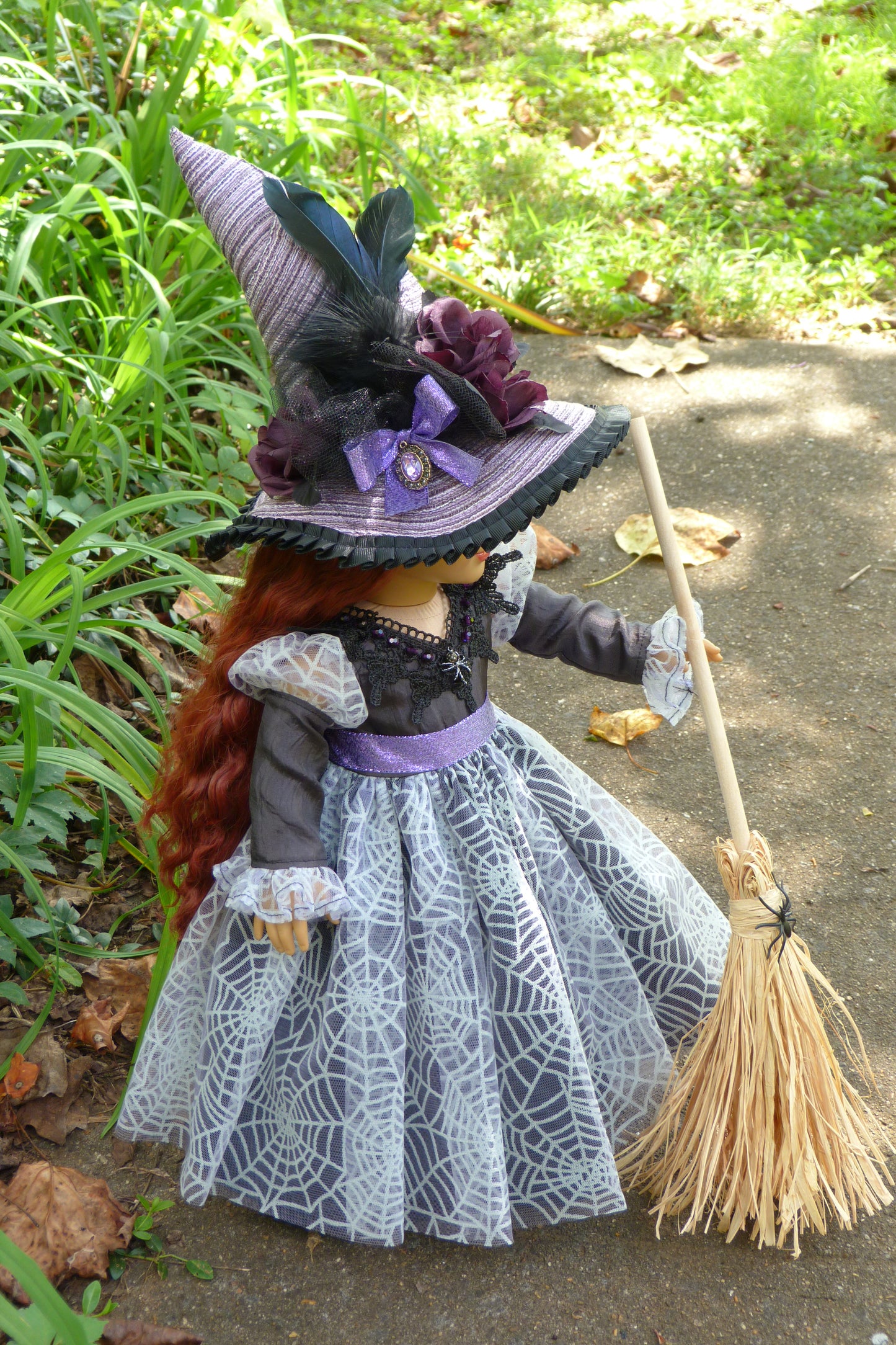 Glow-in-the-Dark Halloween Witch Outfit for 18 Inch Doll