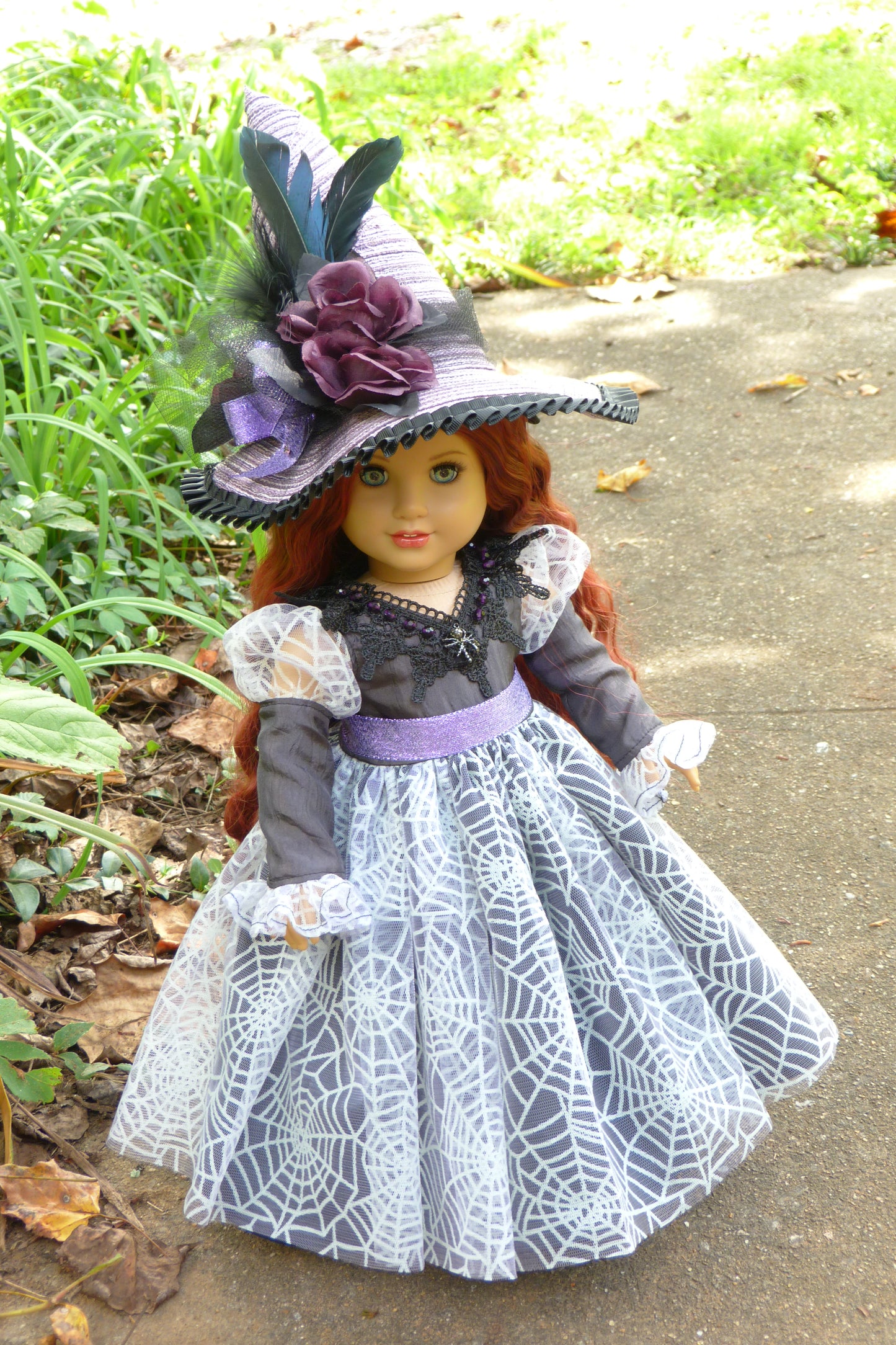 Glow-in-the-Dark Halloween Witch Outfit for 18 Inch Doll