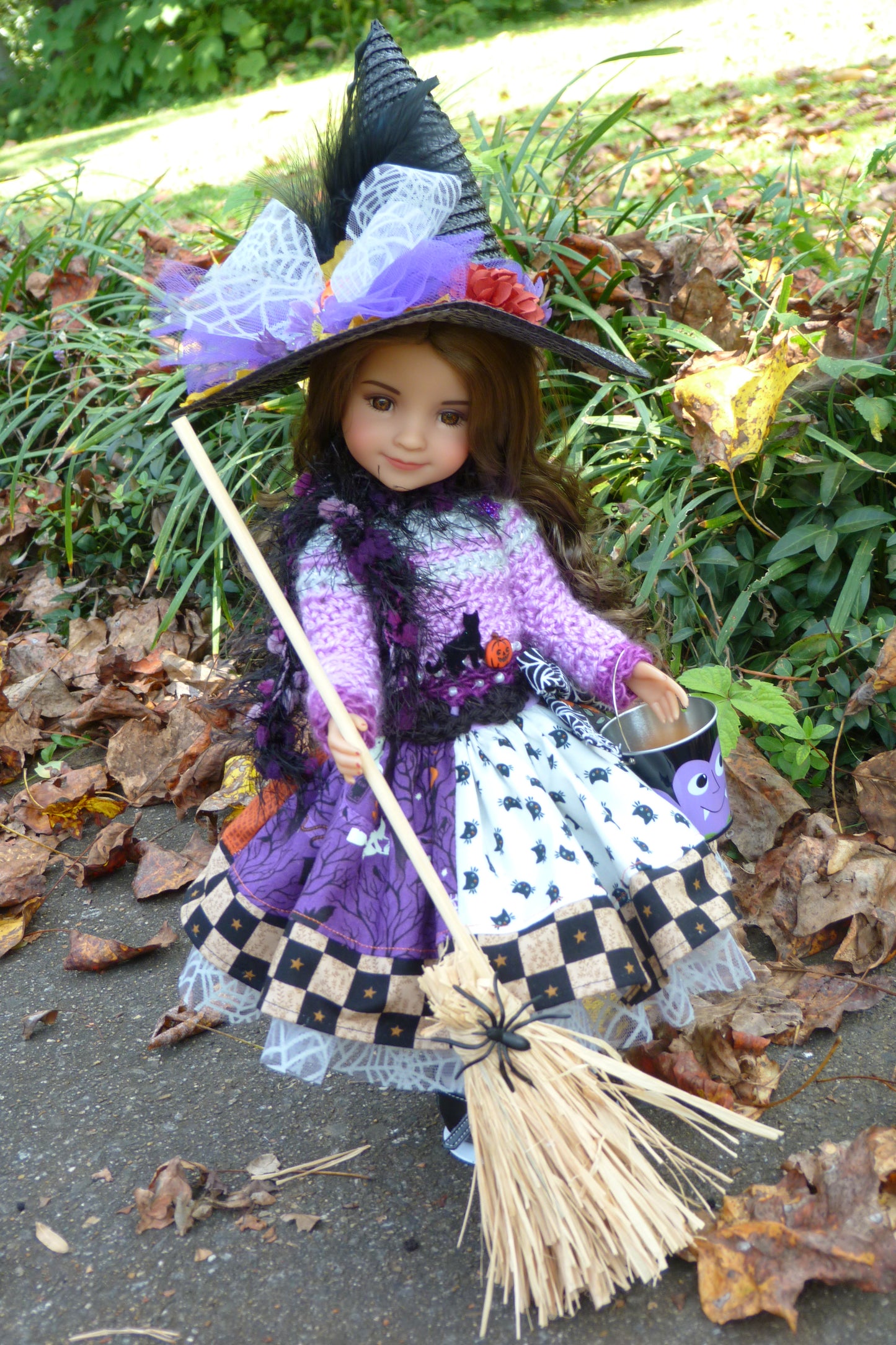 Spooky Halloween Witch Outfit Handmade to fit Ruby Red Fashion Friends Doll