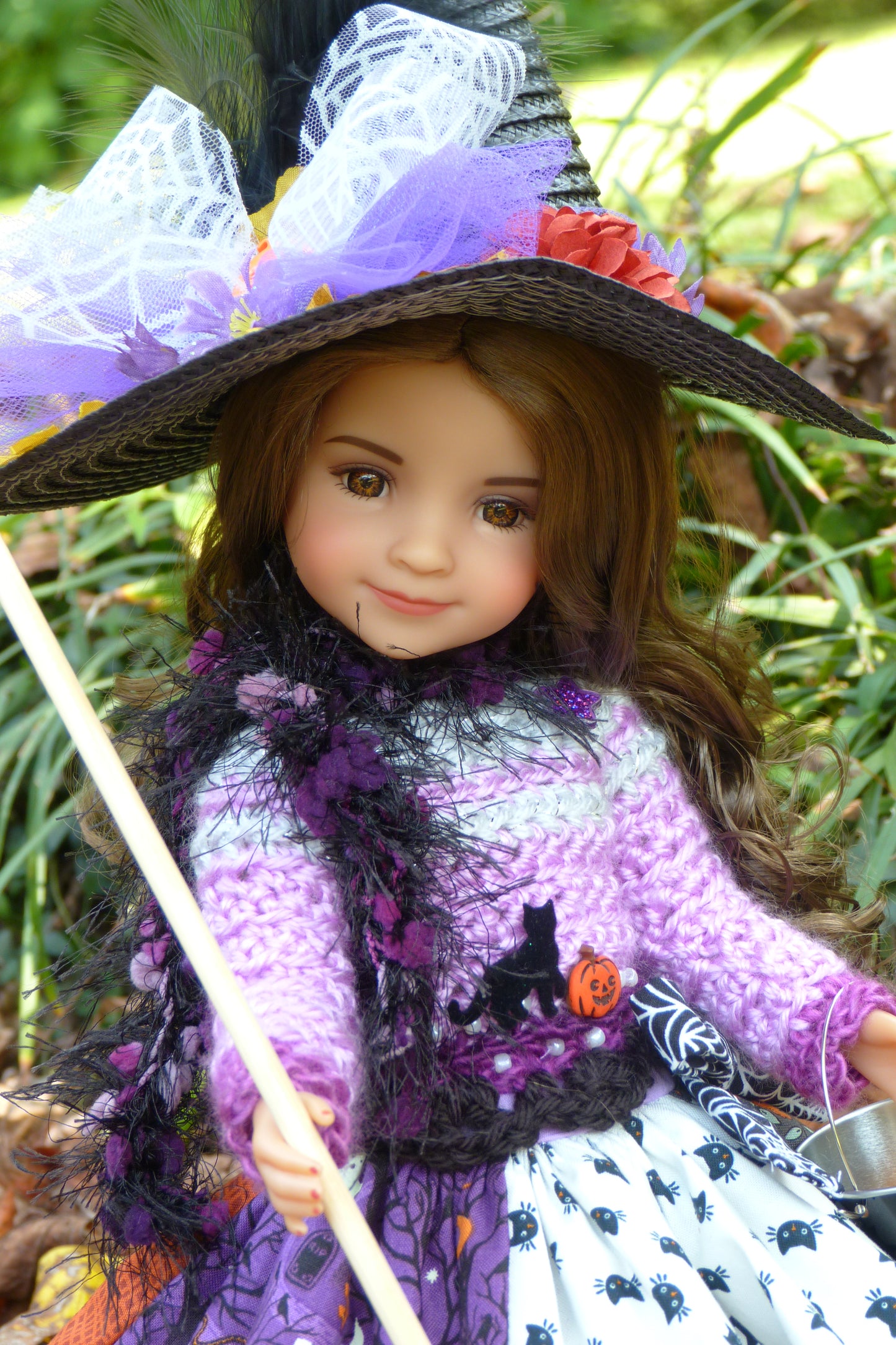 Spooky Halloween Witch Outfit Handmade to fit Ruby Red Fashion Friends Doll