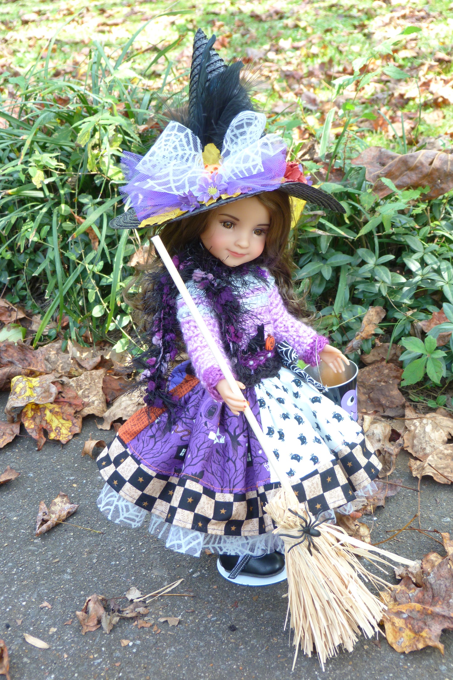 Spooky Halloween Witch Outfit Handmade to fit Ruby Red Fashion Friends Doll