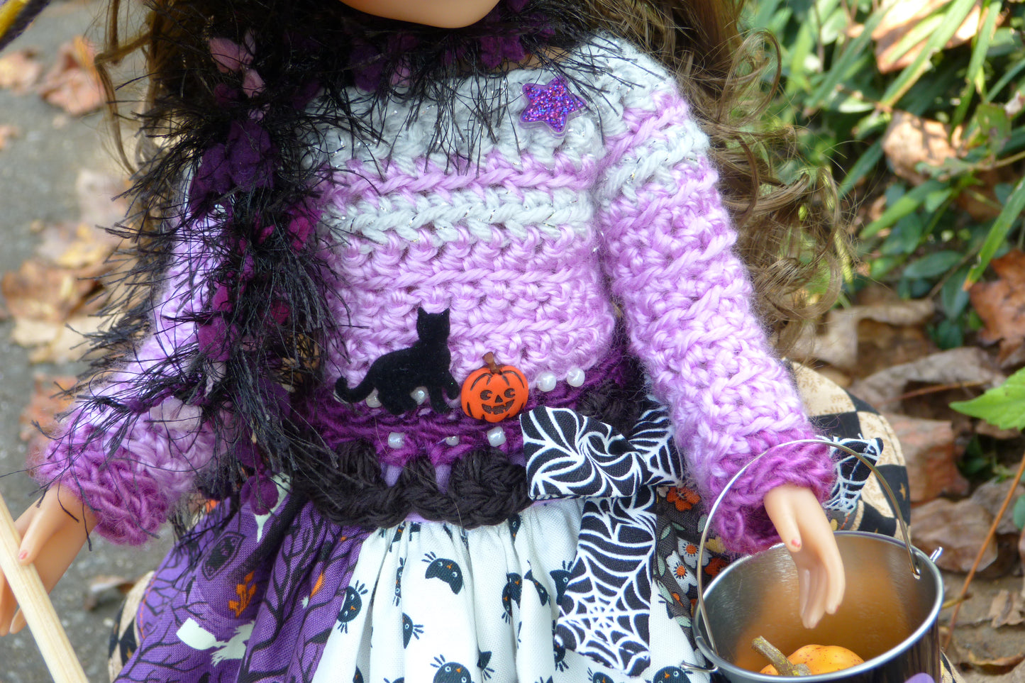 Spooky Halloween Witch Outfit Handmade to fit Ruby Red Fashion Friends Doll