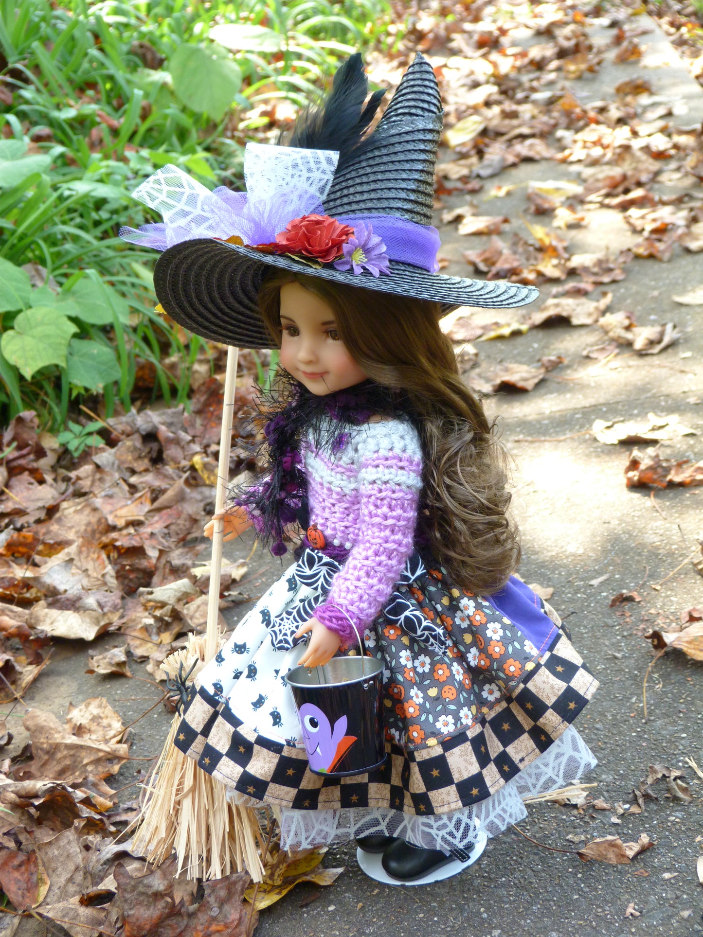 Spooky Halloween Witch Outfit Handmade to fit Ruby Red Fashion Friends Doll