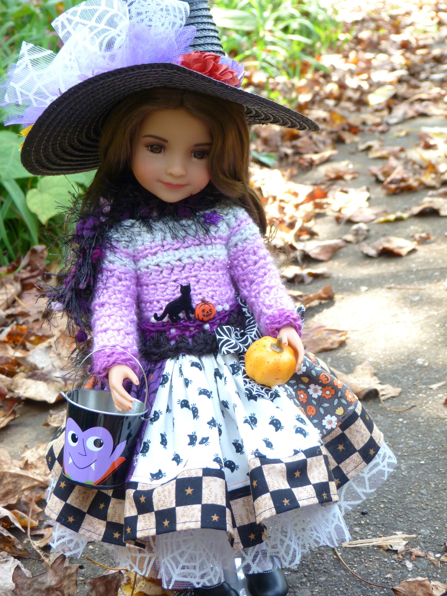 Spooky Halloween Witch Outfit Handmade to fit Ruby Red Fashion Friends Doll