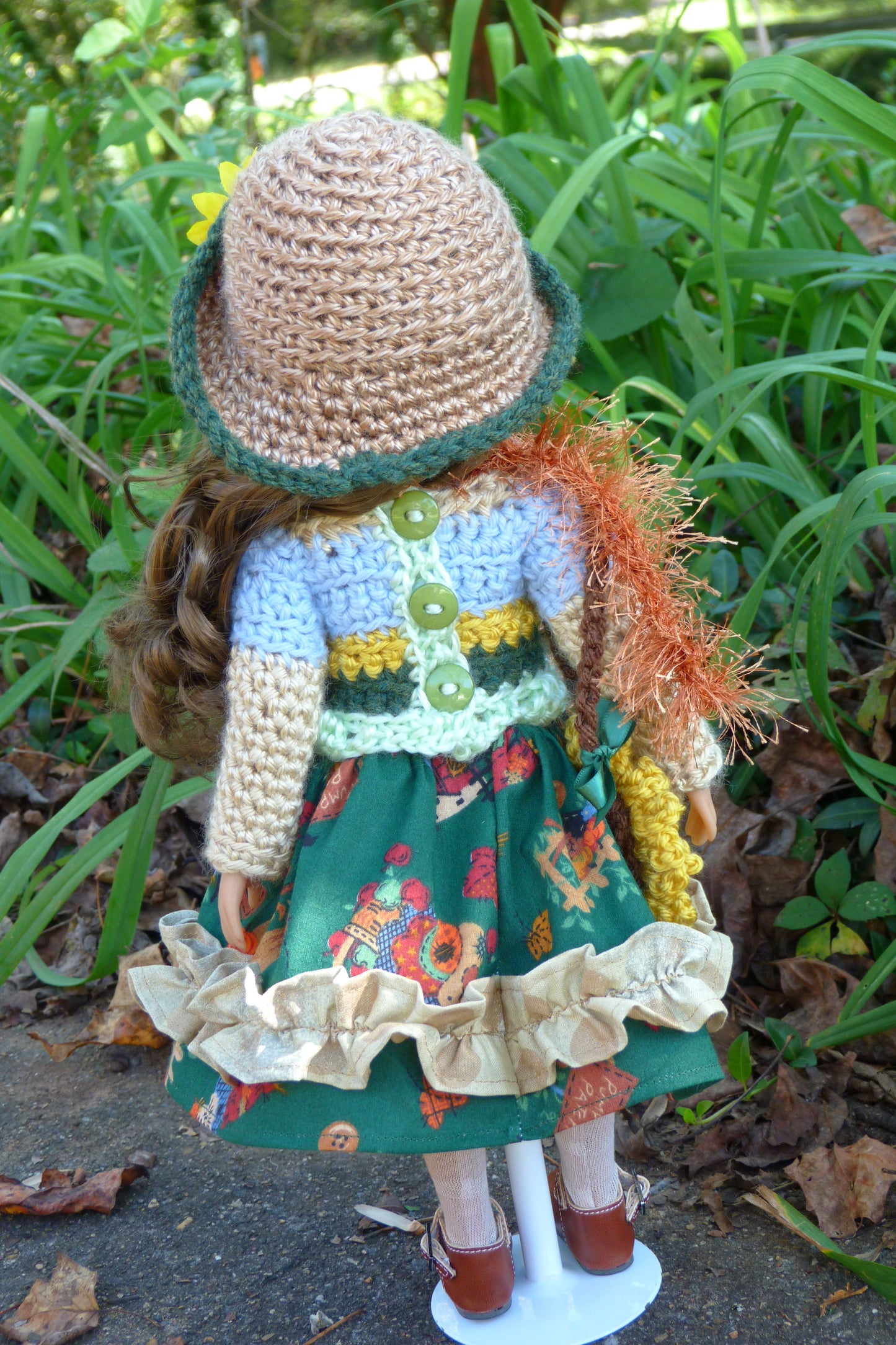 Sunflowers & Scarecrows Outfit Handmade to fit Ruby Red Fashion Friends Doll