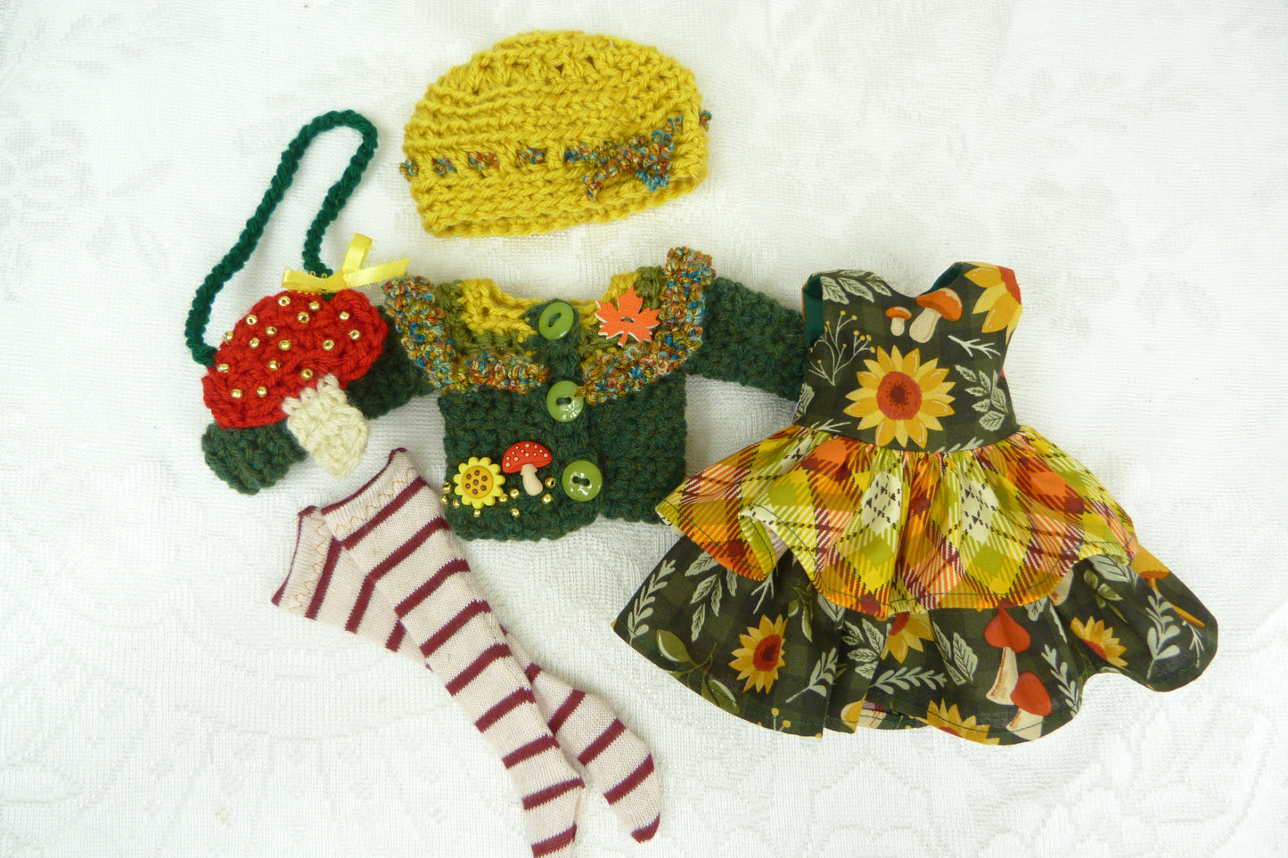 Fall Forest Outfit - Handmade to fit Ruby Red Fashion Friends Doll - Autumn Ensemble