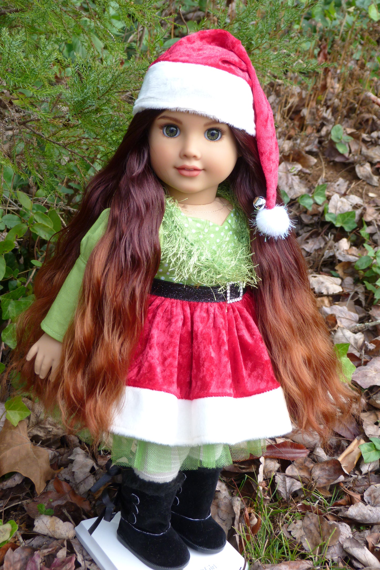 OOAK American Girl - Custom Christmas Grinch Doll