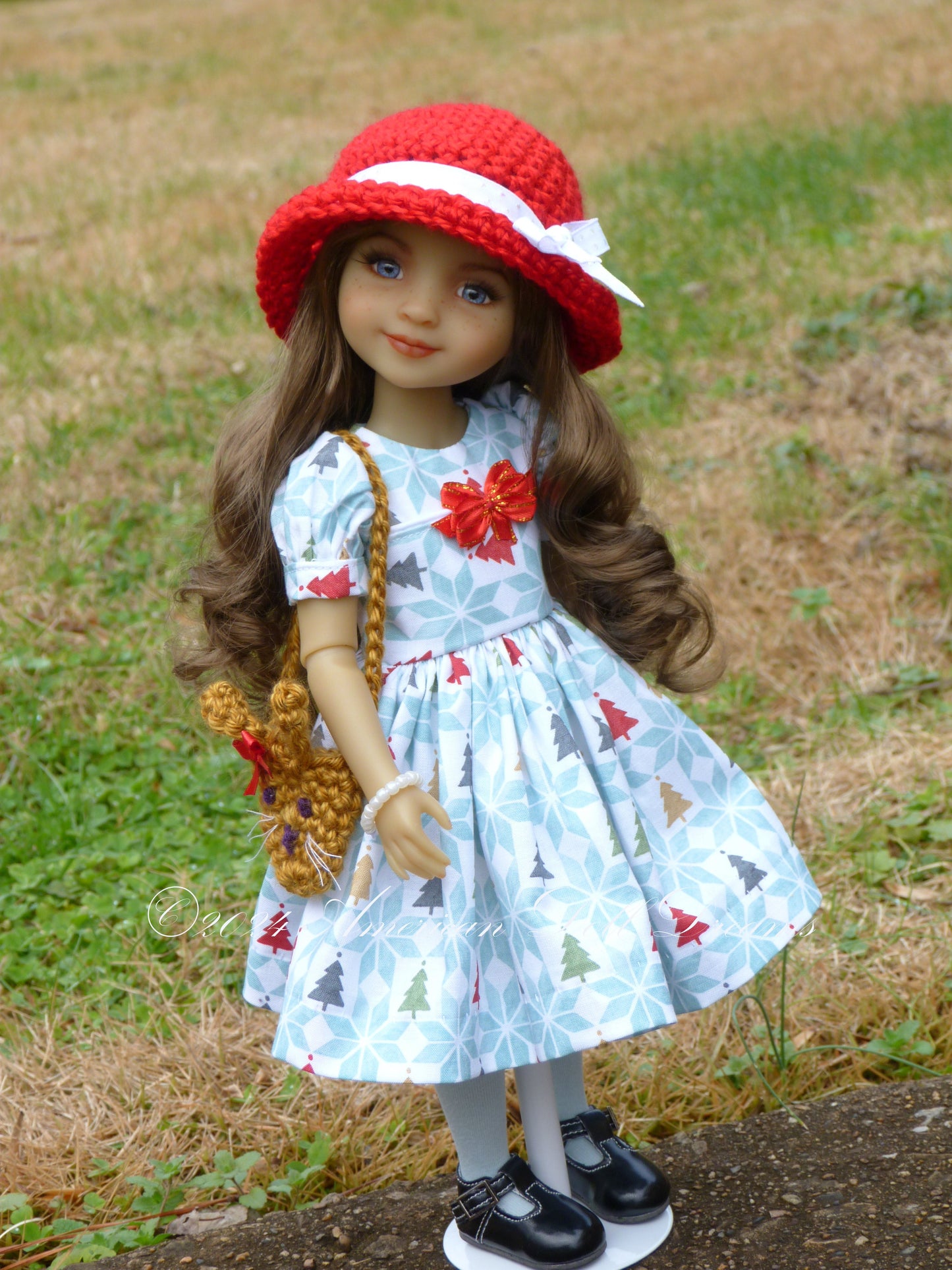 OOAK Red Fashion Friends 14.5 Inch Doll Custom Bella Repaint - Skye