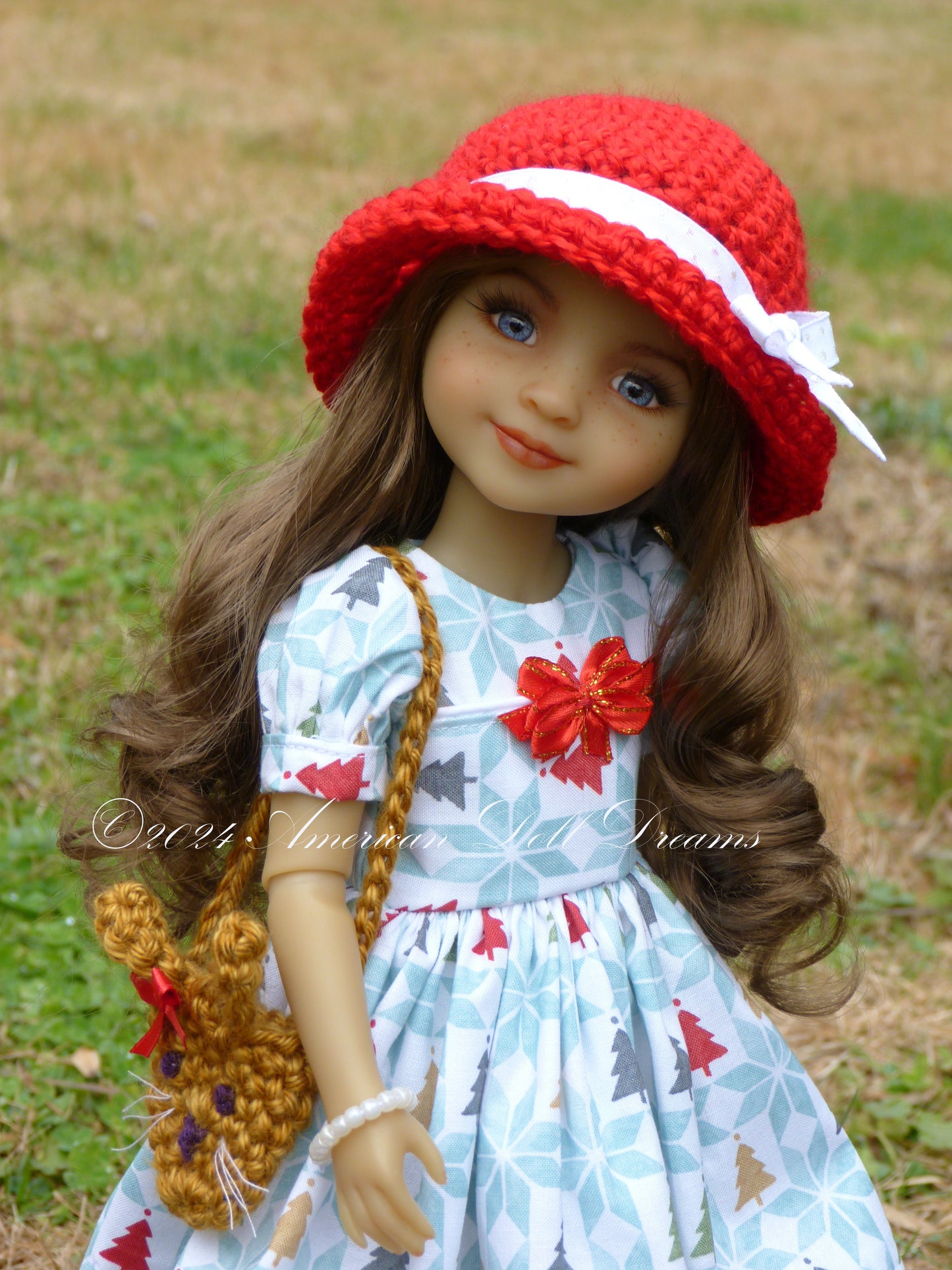 OOAK Red Fashion Friends 14.5 Inch Doll Custom Bella Repaint - Skye