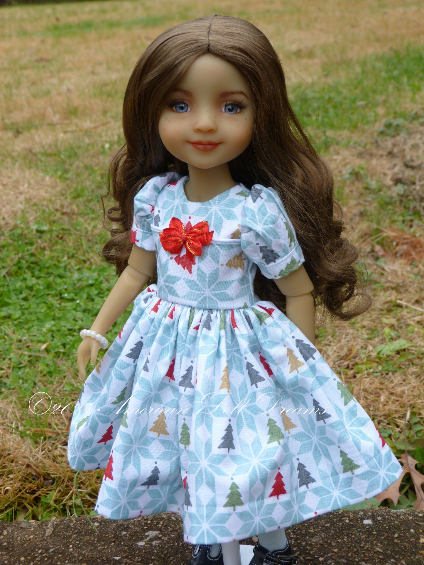 OOAK Red Fashion Friends 14.5 Inch Doll Custom Bella Repaint - Skye