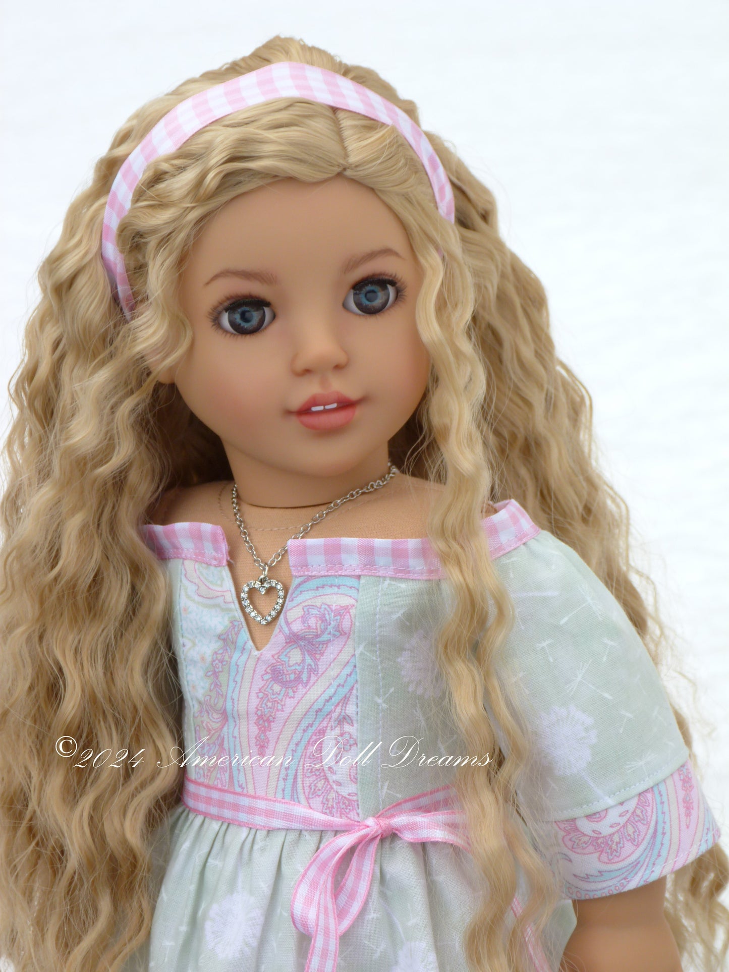 OOAK American Girl 18 Inch Doll Hand Painted Eyes Custom Hair Corinne Repaint