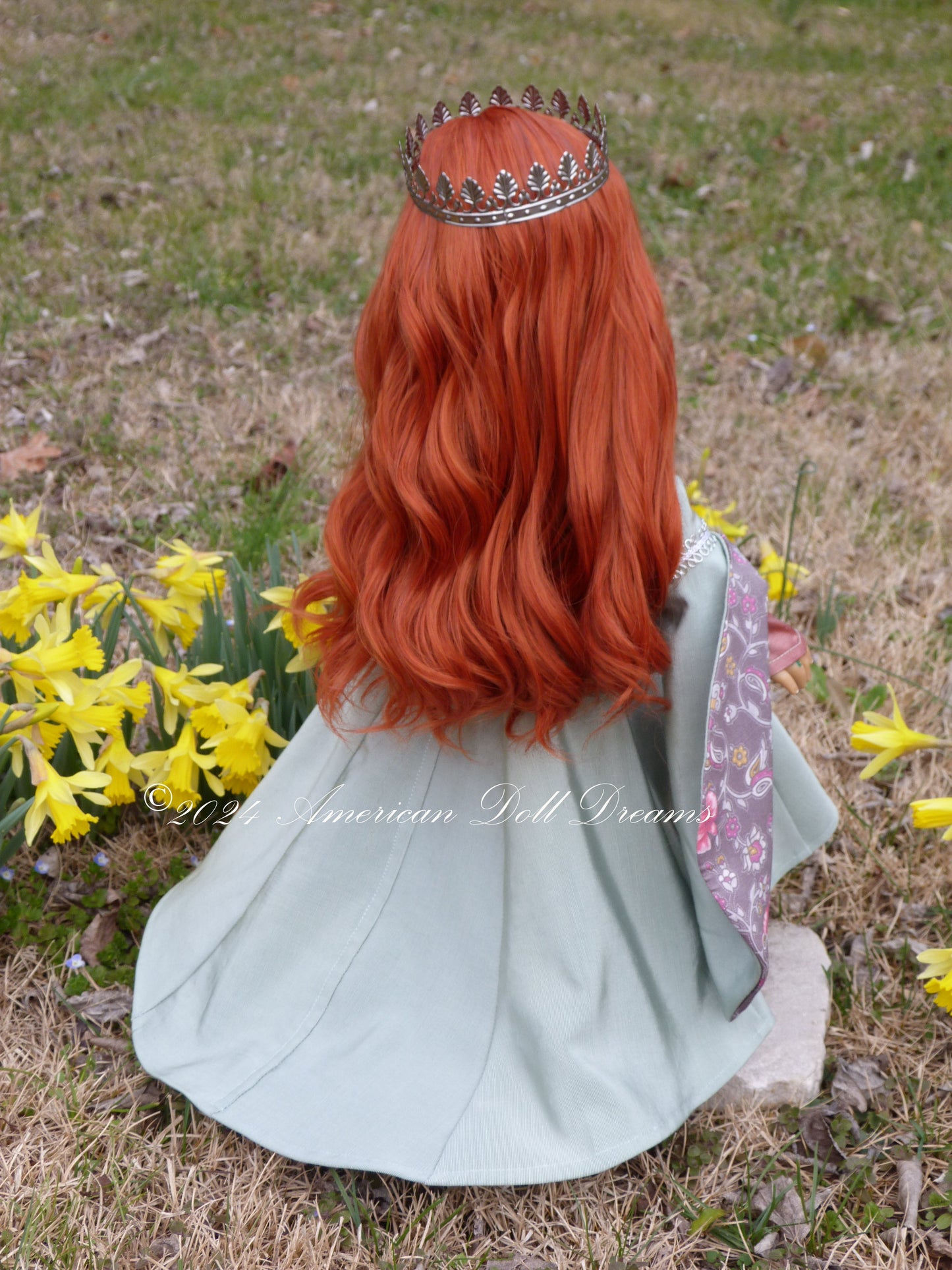 OOAK Medieval Irish Princess American Girl 18 Inch Doll Hand Painted Eyes Custom