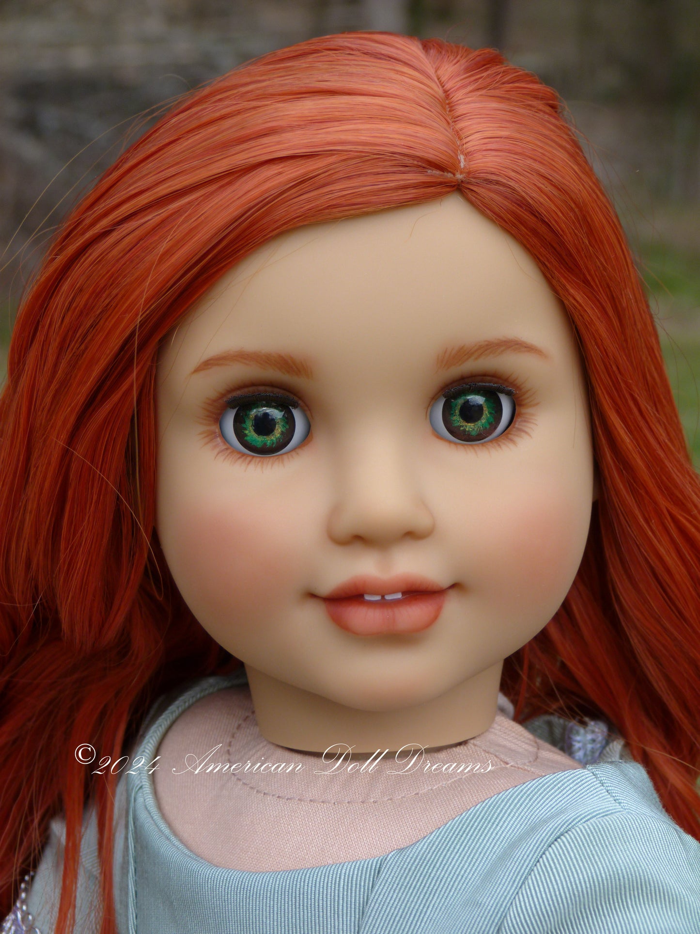 OOAK Medieval Irish Princess American Girl 18 Inch Doll Hand Painted Eyes Custom