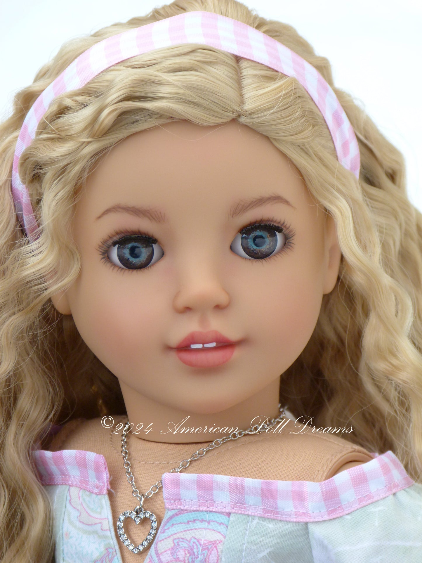 OOAK American Girl 18 Inch Doll Hand Painted Eyes Custom Hair Corinne Repaint