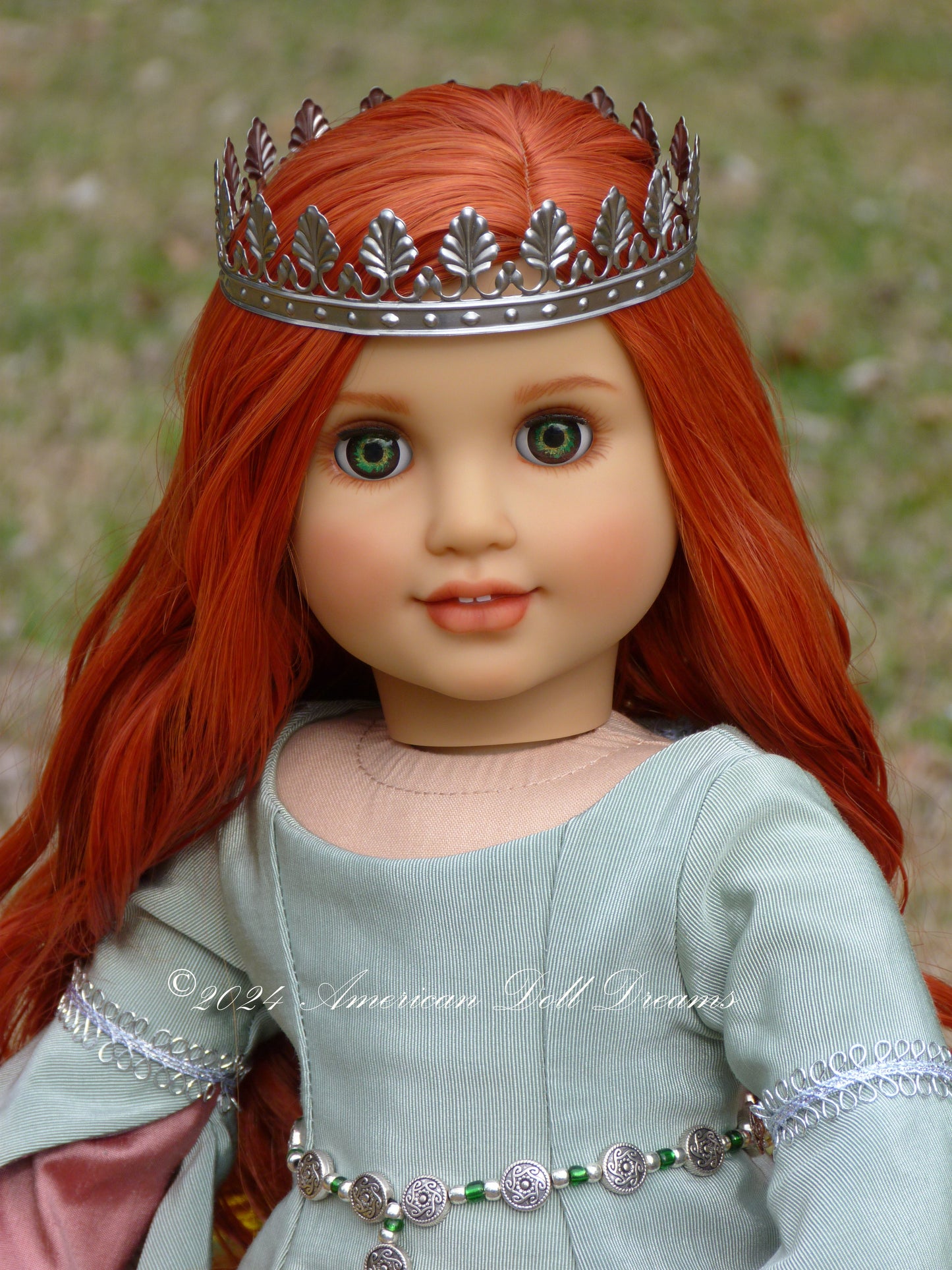 OOAK Medieval Irish Princess American Girl 18 Inch Doll Hand Painted Eyes Custom