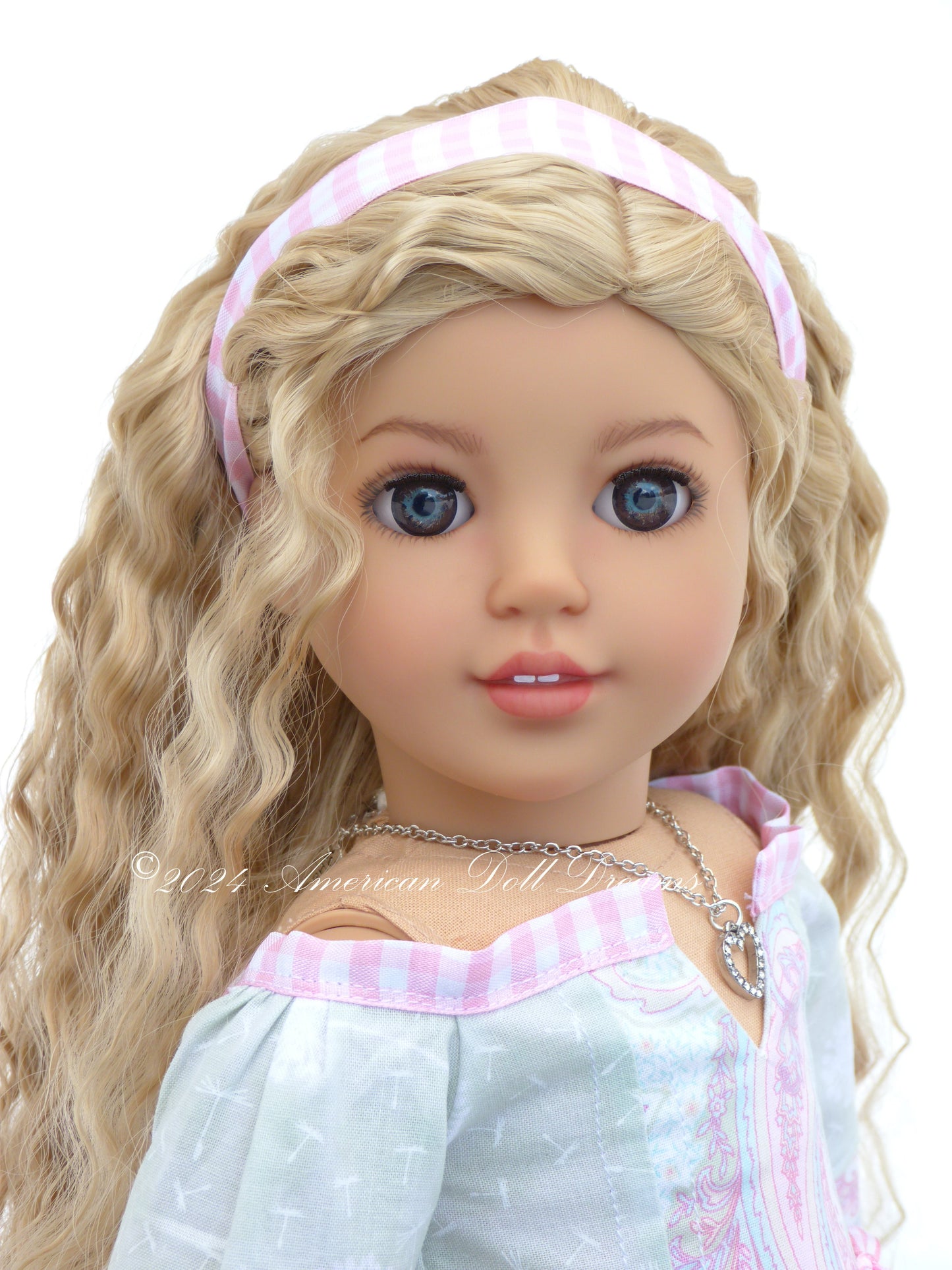 OOAK American Girl 18 Inch Doll Hand Painted Eyes Custom Hair Corinne Repaint